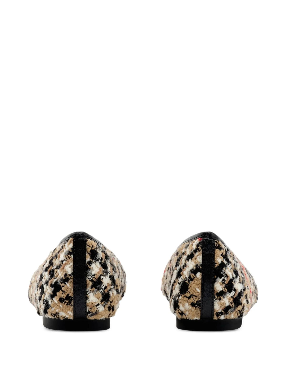 Check bouclé Highgate ballerinas