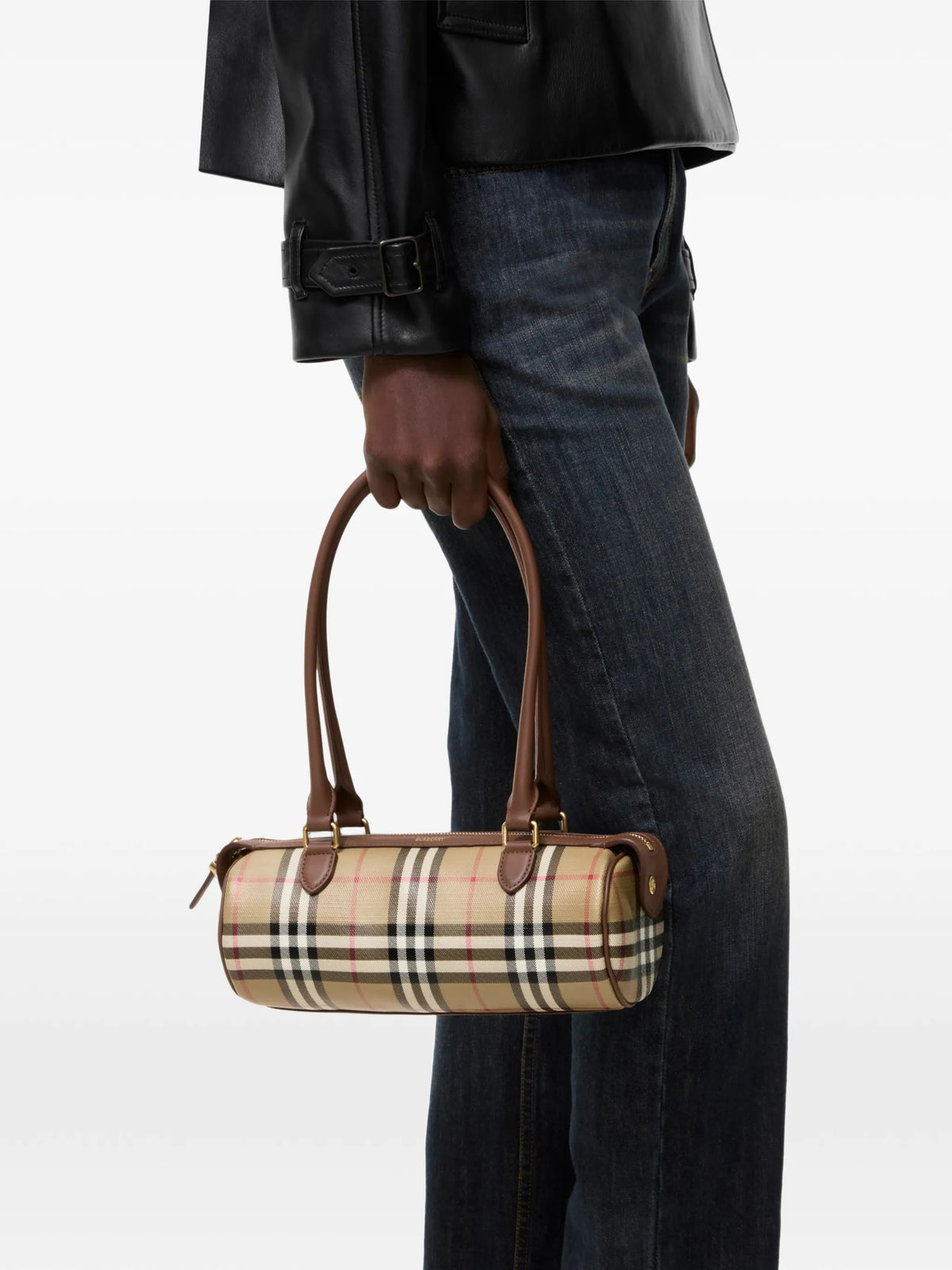 mini Check barrel bag