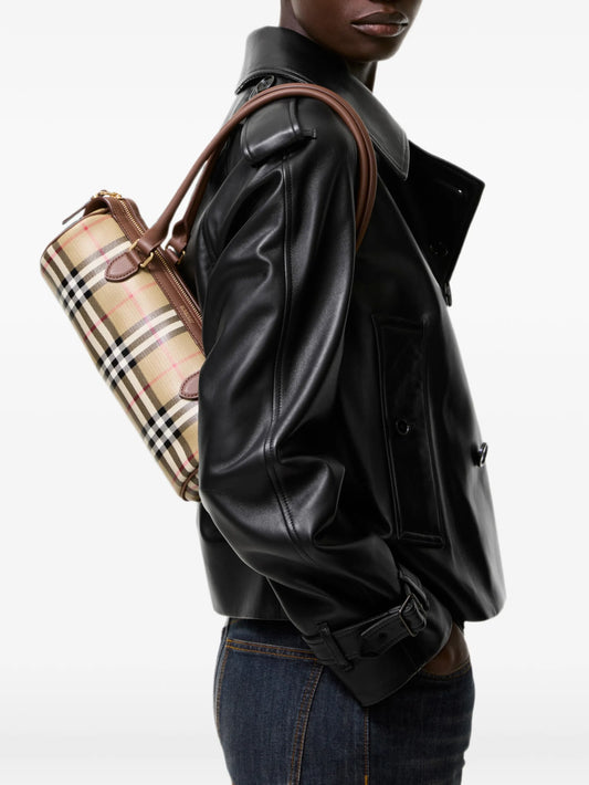 mini Check barrel bag