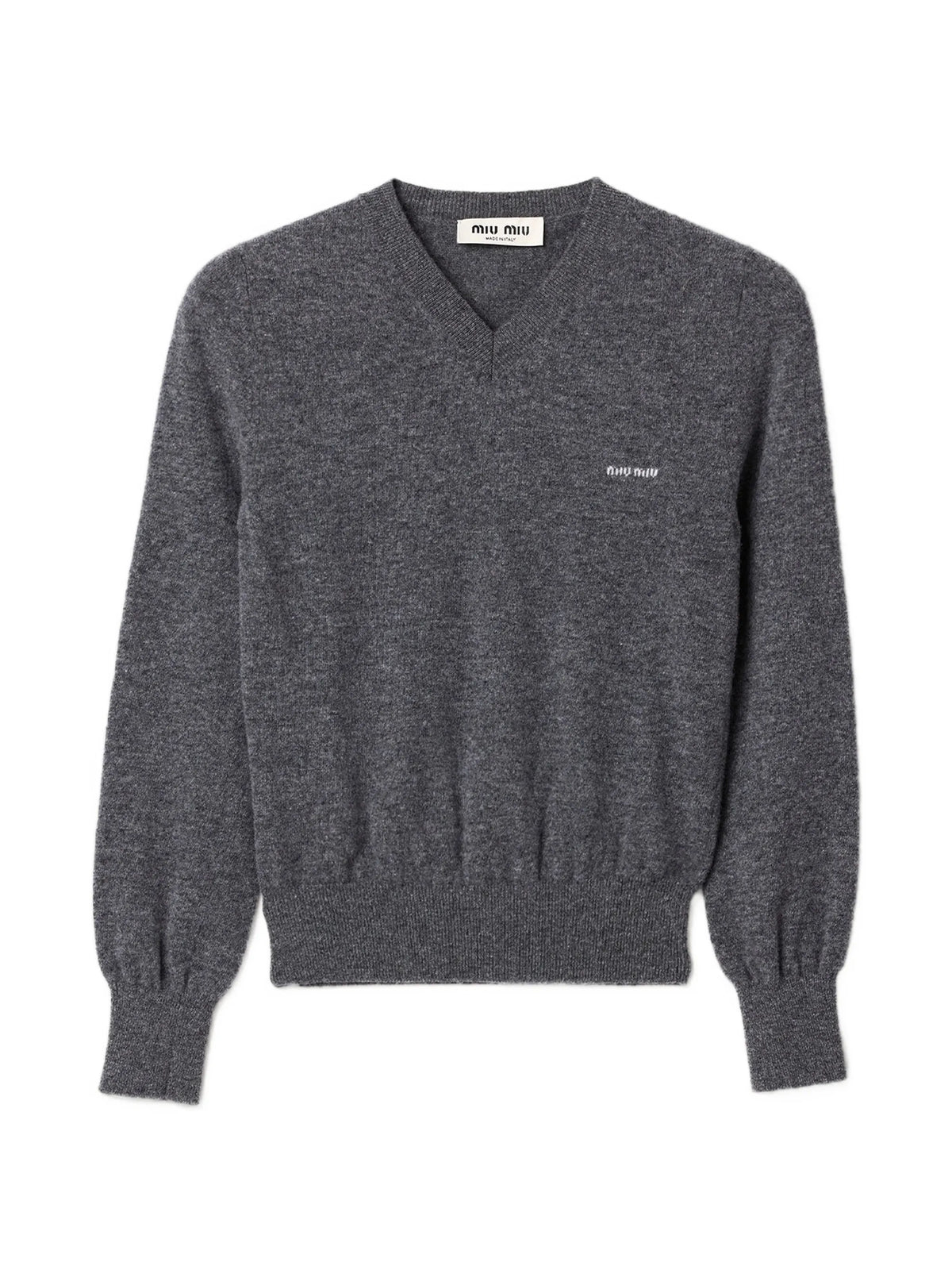 V-neck wool cardigan