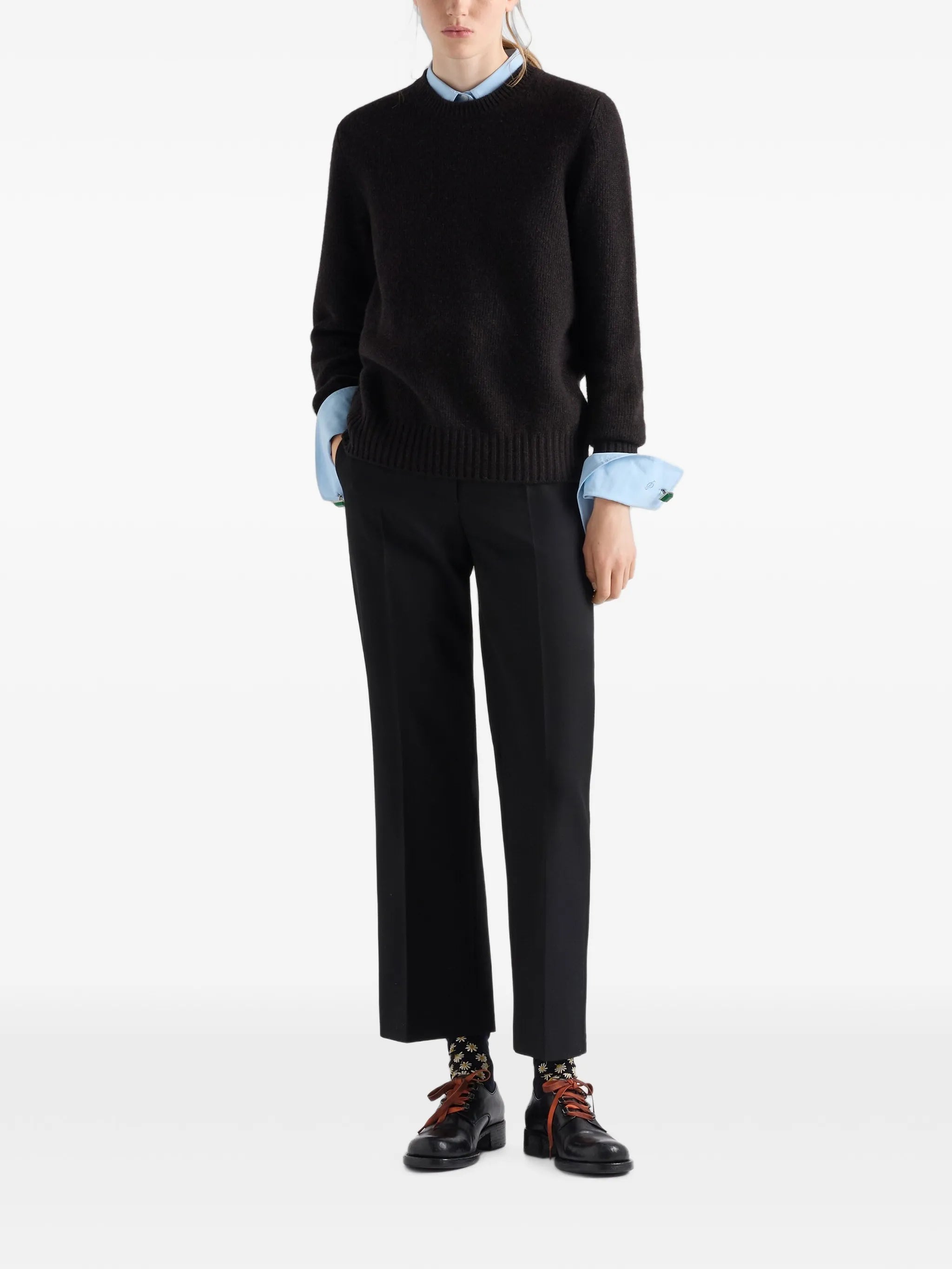 wool and cashmere crew-neck sweater