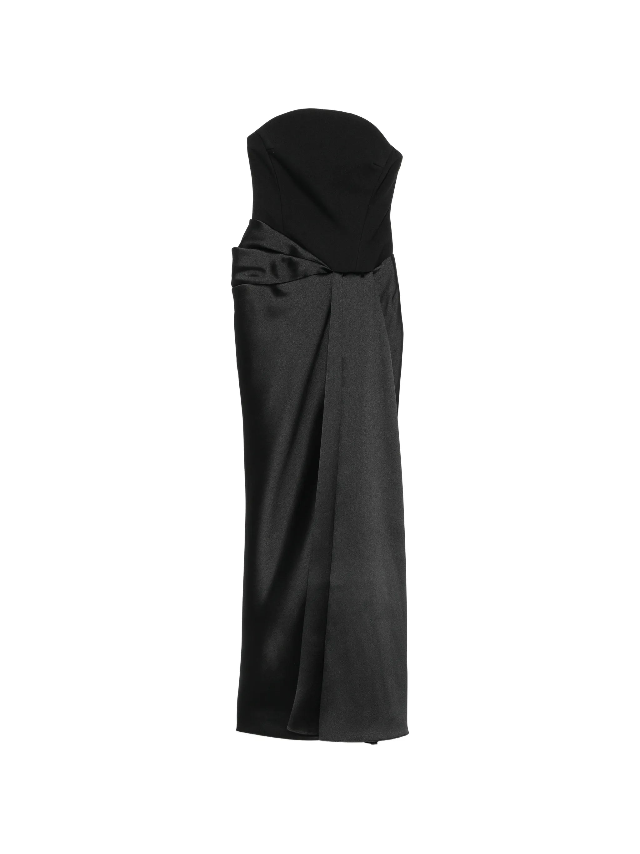Seri strapless draped maxi dress