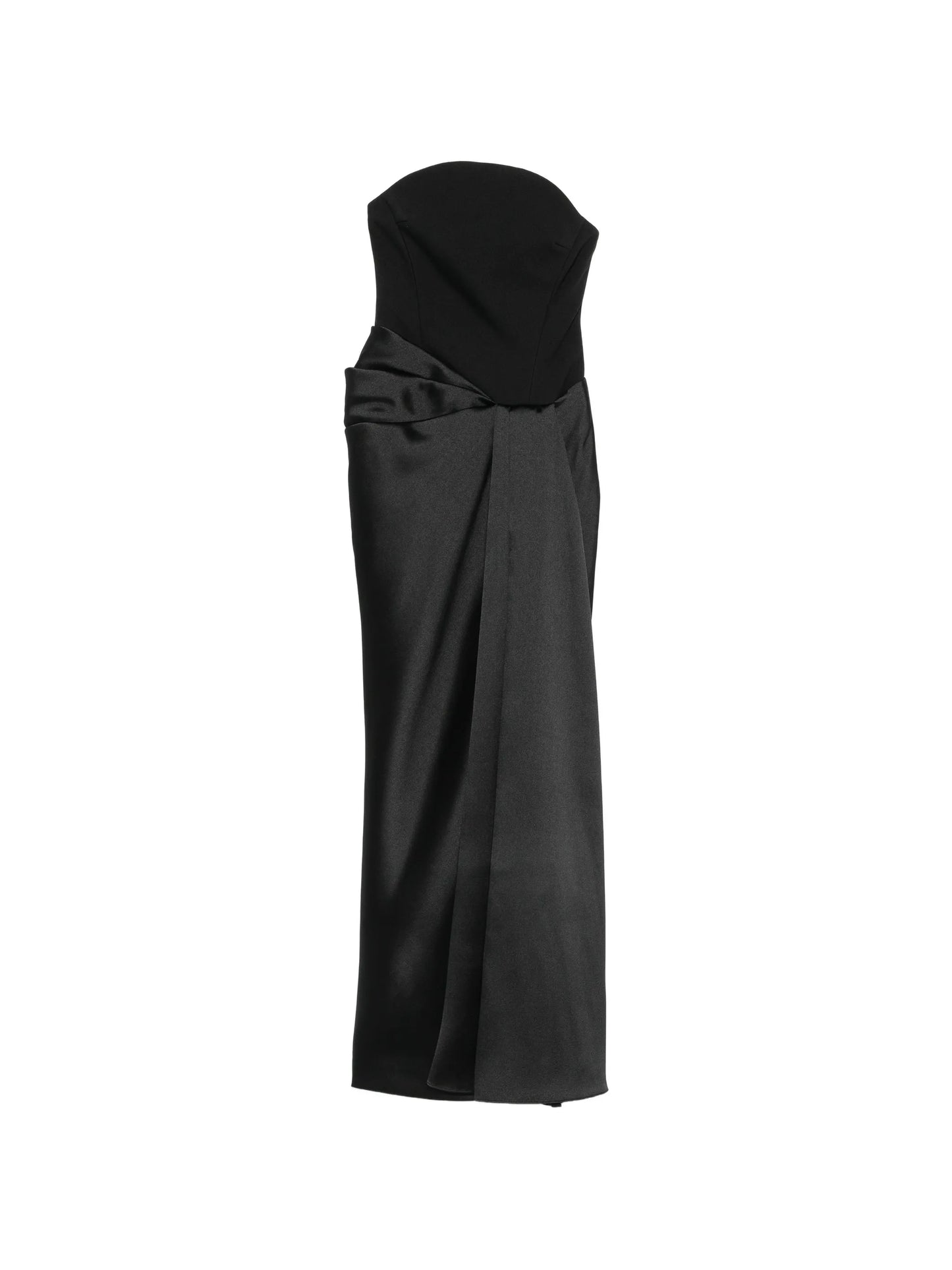 Seri strapless draped maxi dress