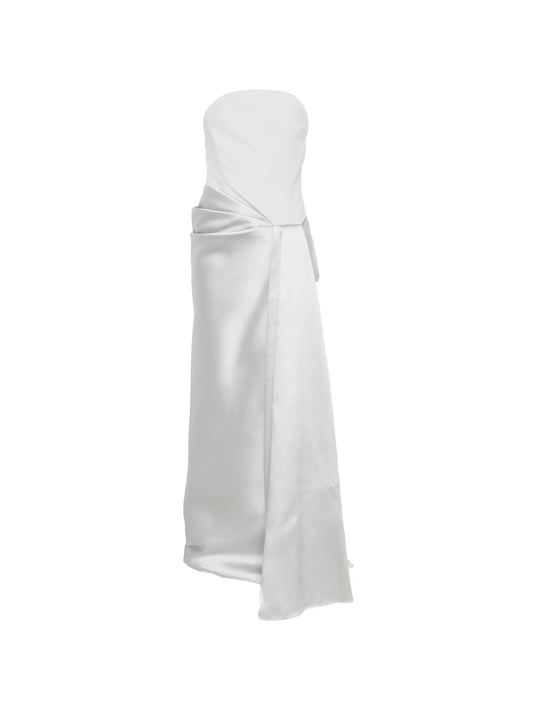 Seri strapless draped maxi  dress