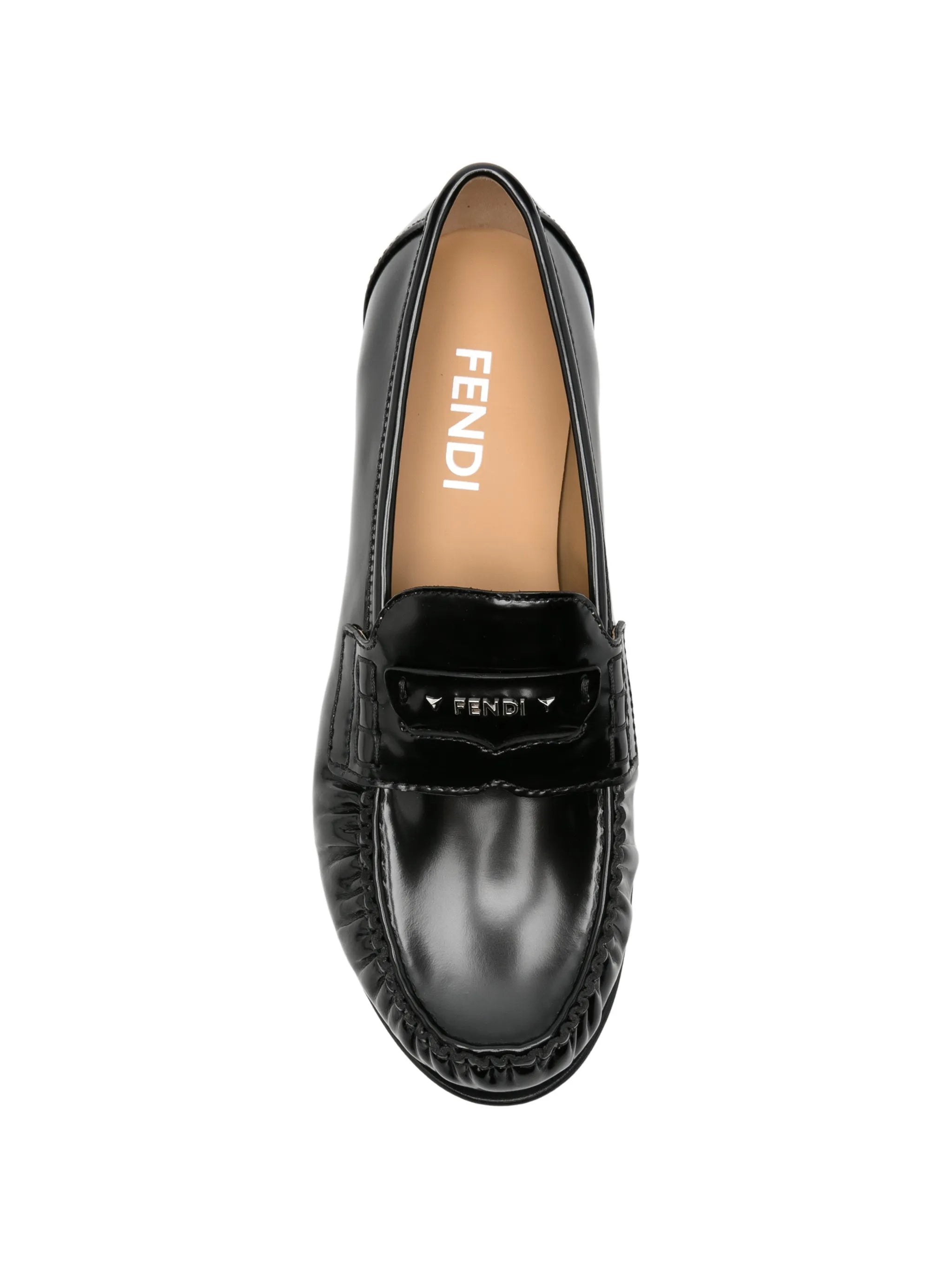 scrunch leather loafers