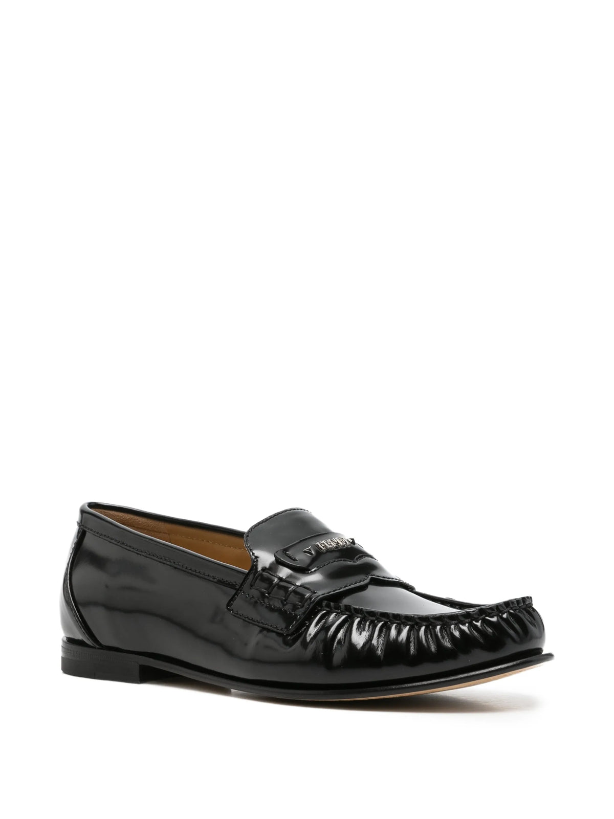 scrunch leather loafers