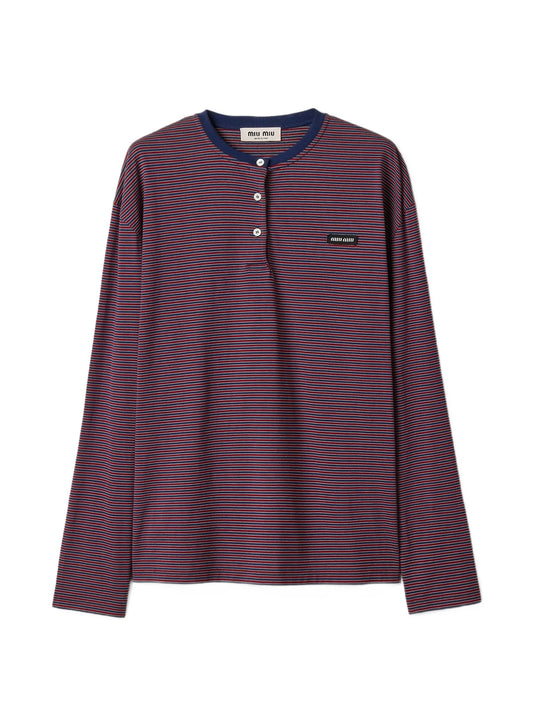 striped jersey T-shirt