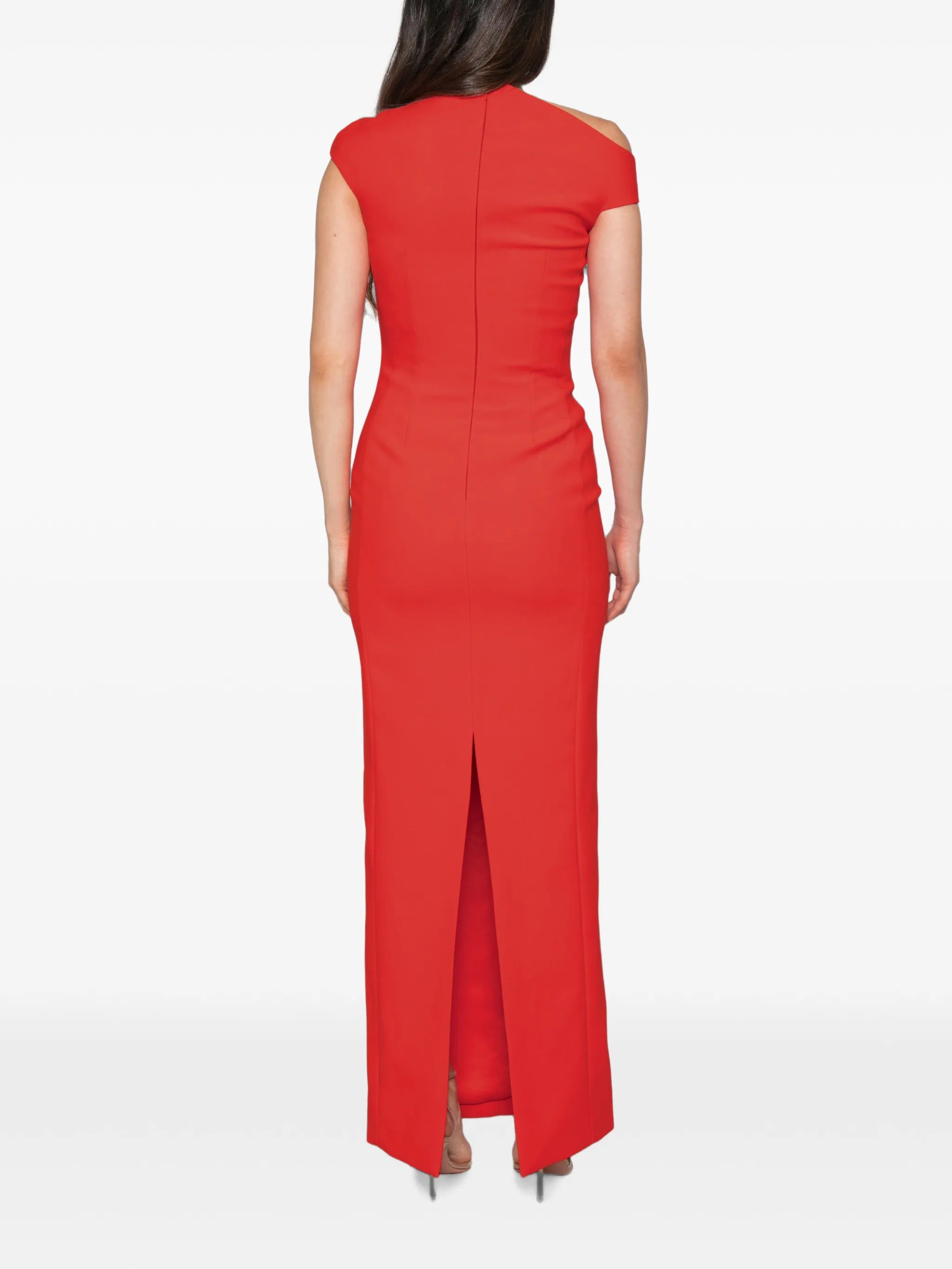 Arion high-neck cap-sleeve maxi dress