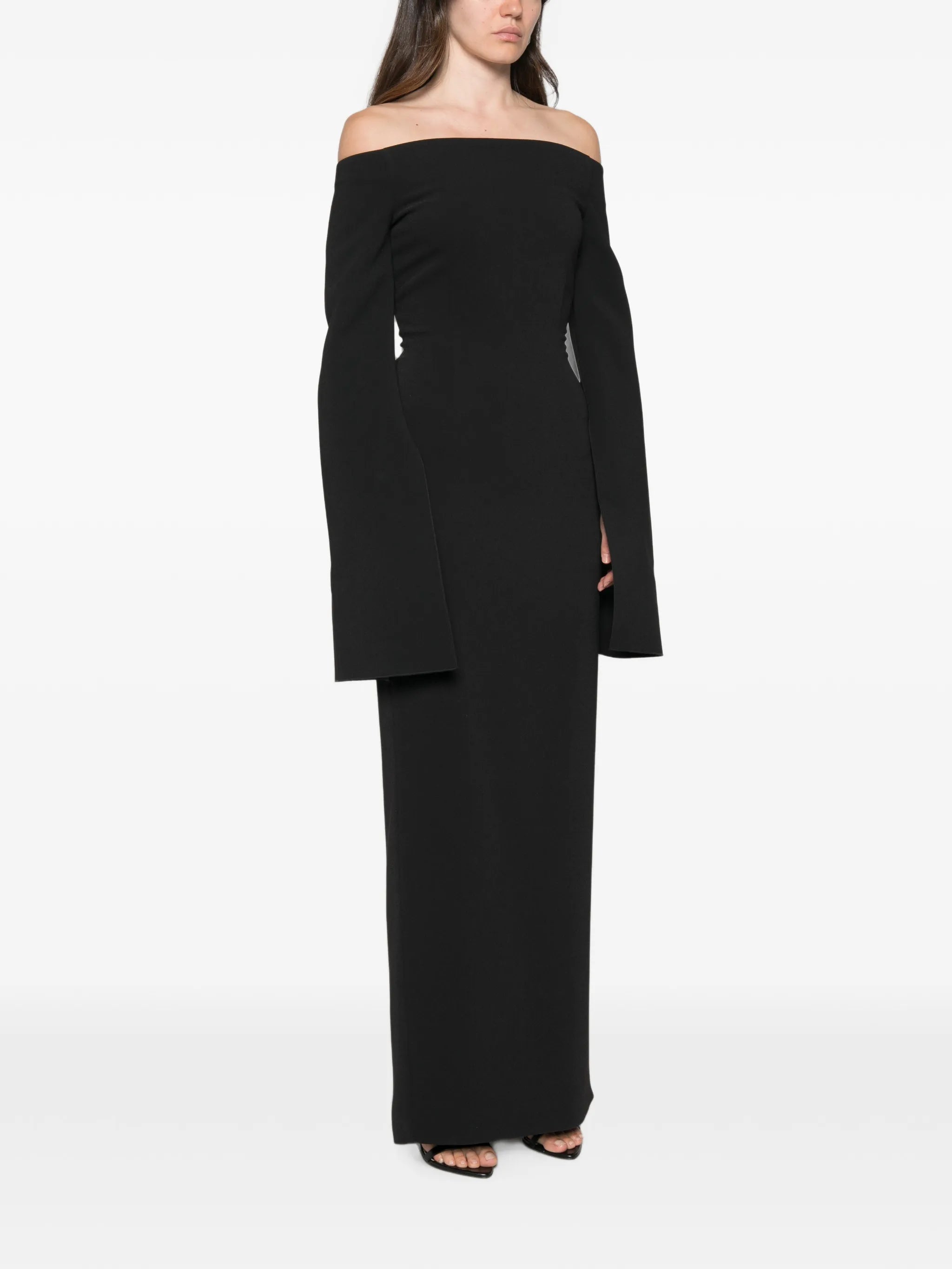 Marcella off-shoulder bell-sleeve maxi dress