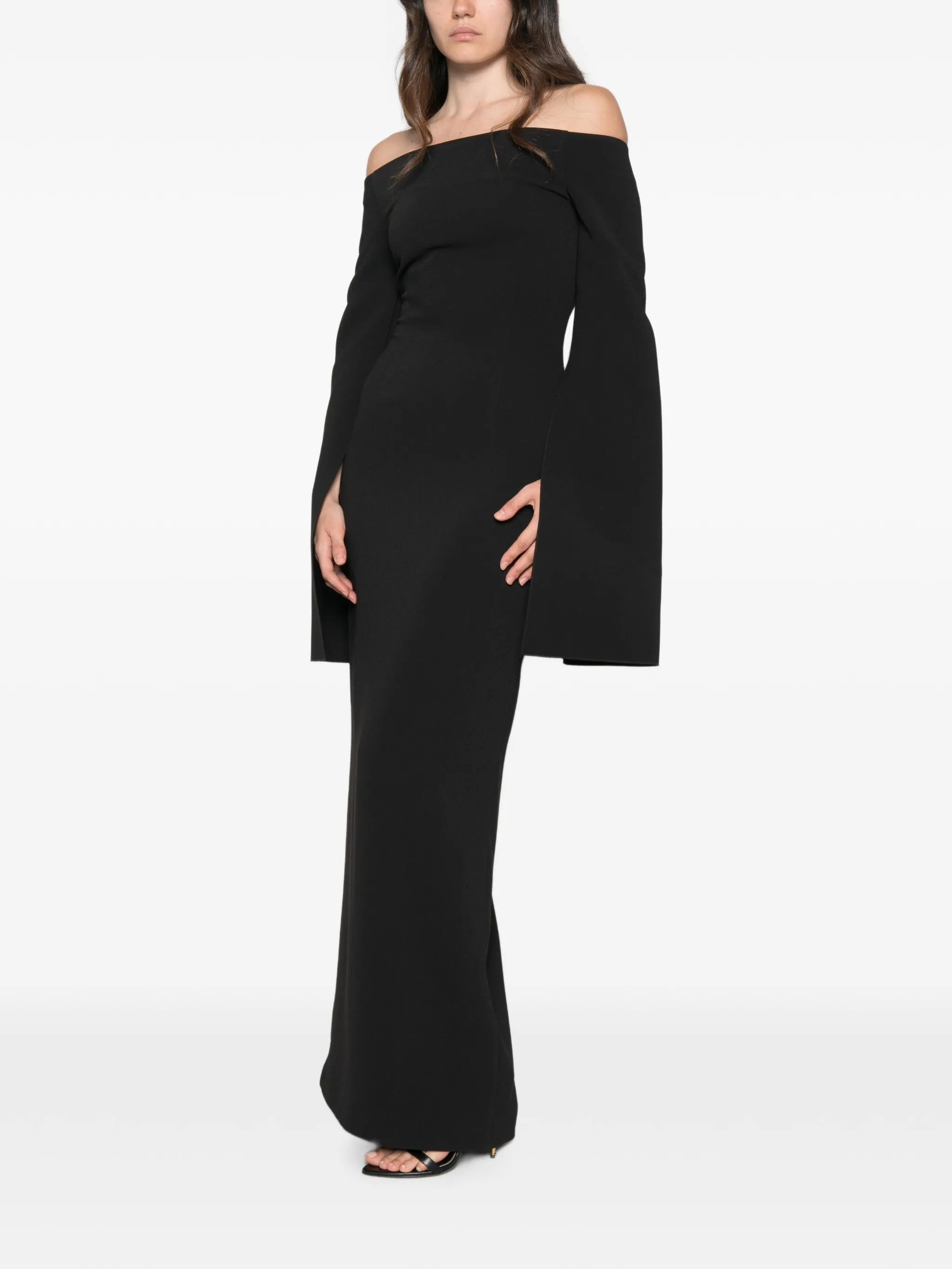 Marcella off-shoulder bell-sleeve maxi dress