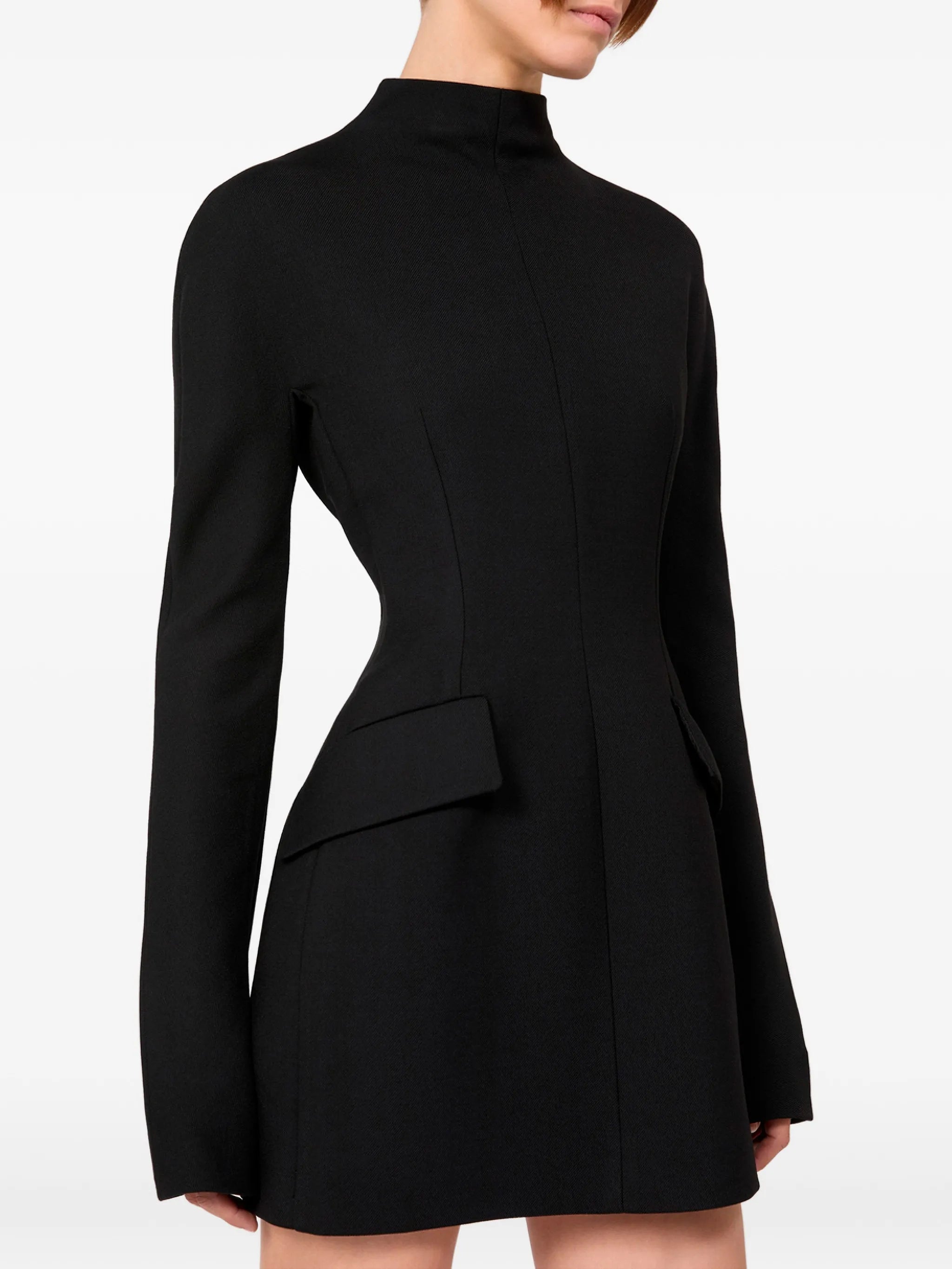 long-sleeve mini dress
