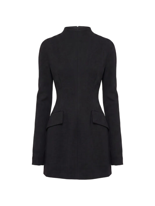 long-sleeve mini dress