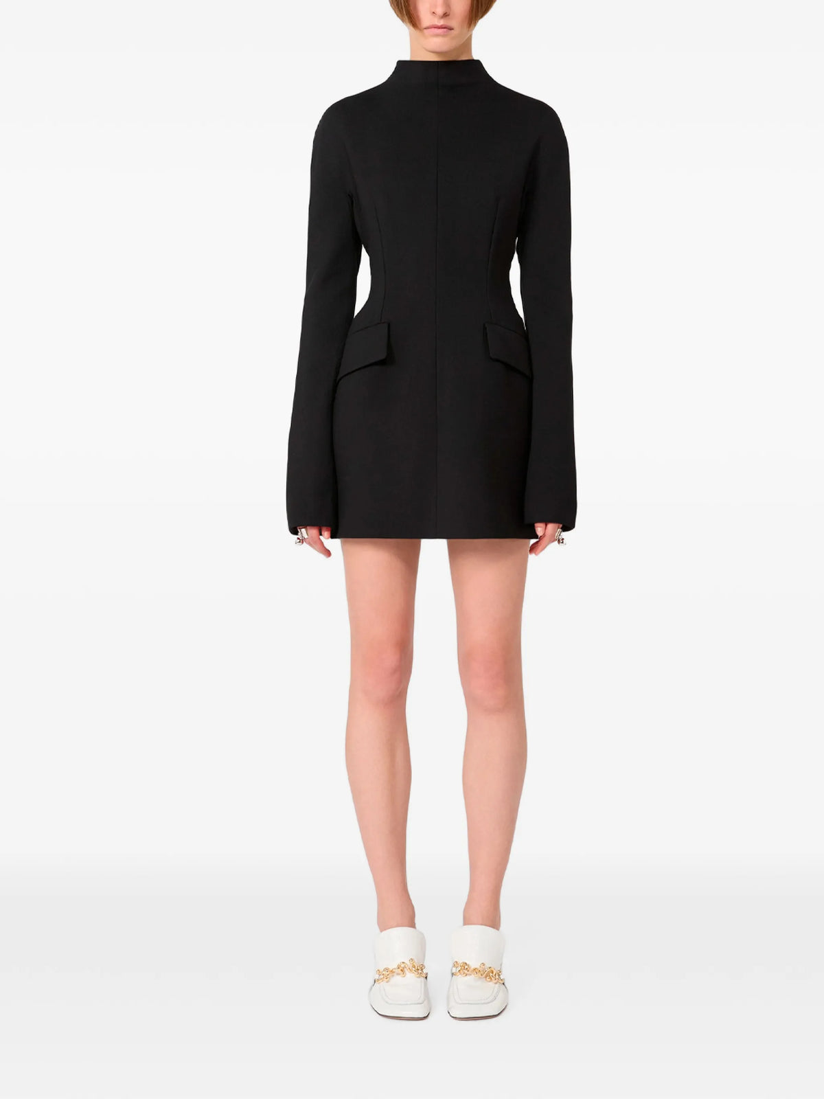 long-sleeve mini dress