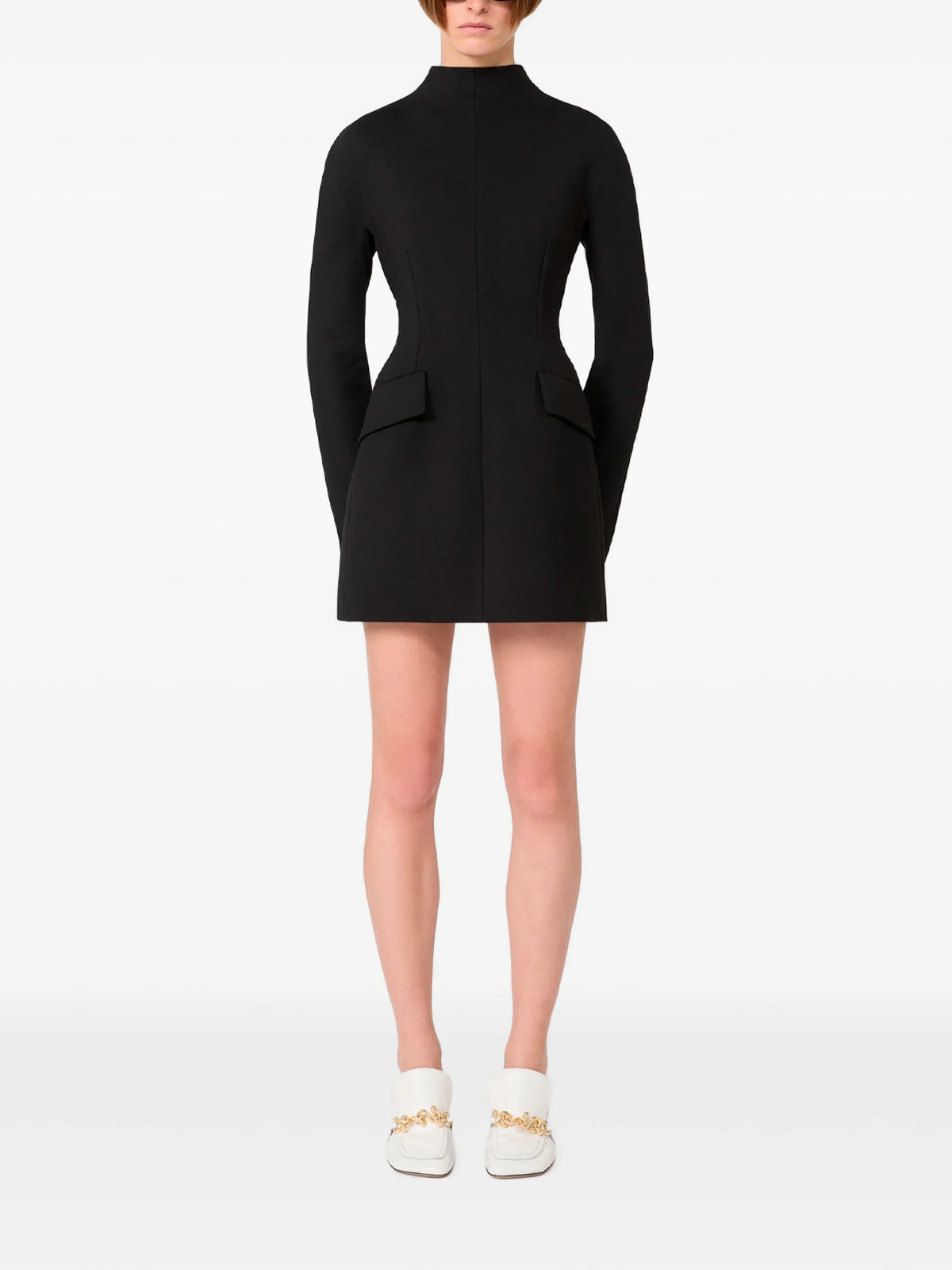 long-sleeve mini dress