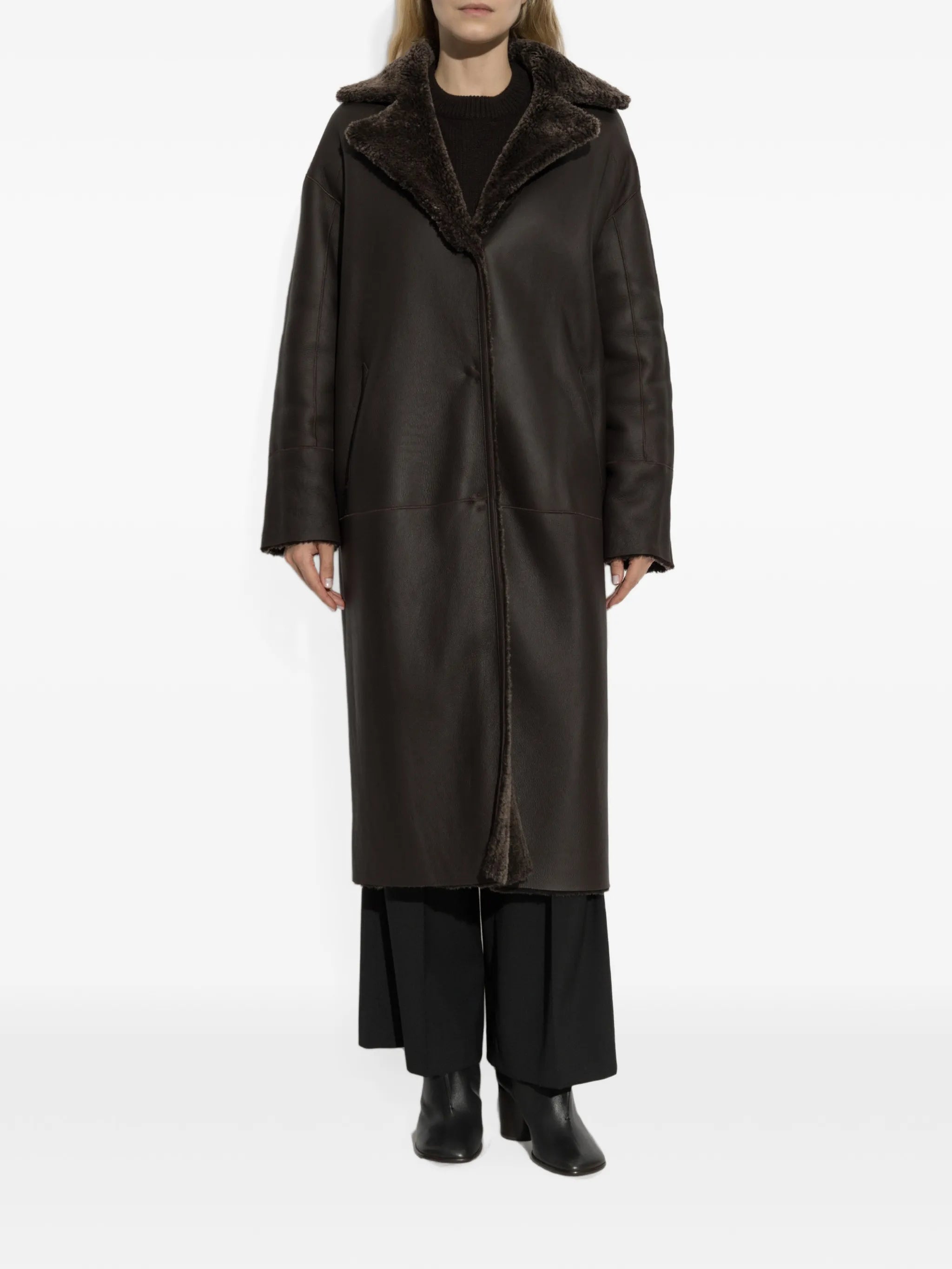 Ines reversible shearling coat