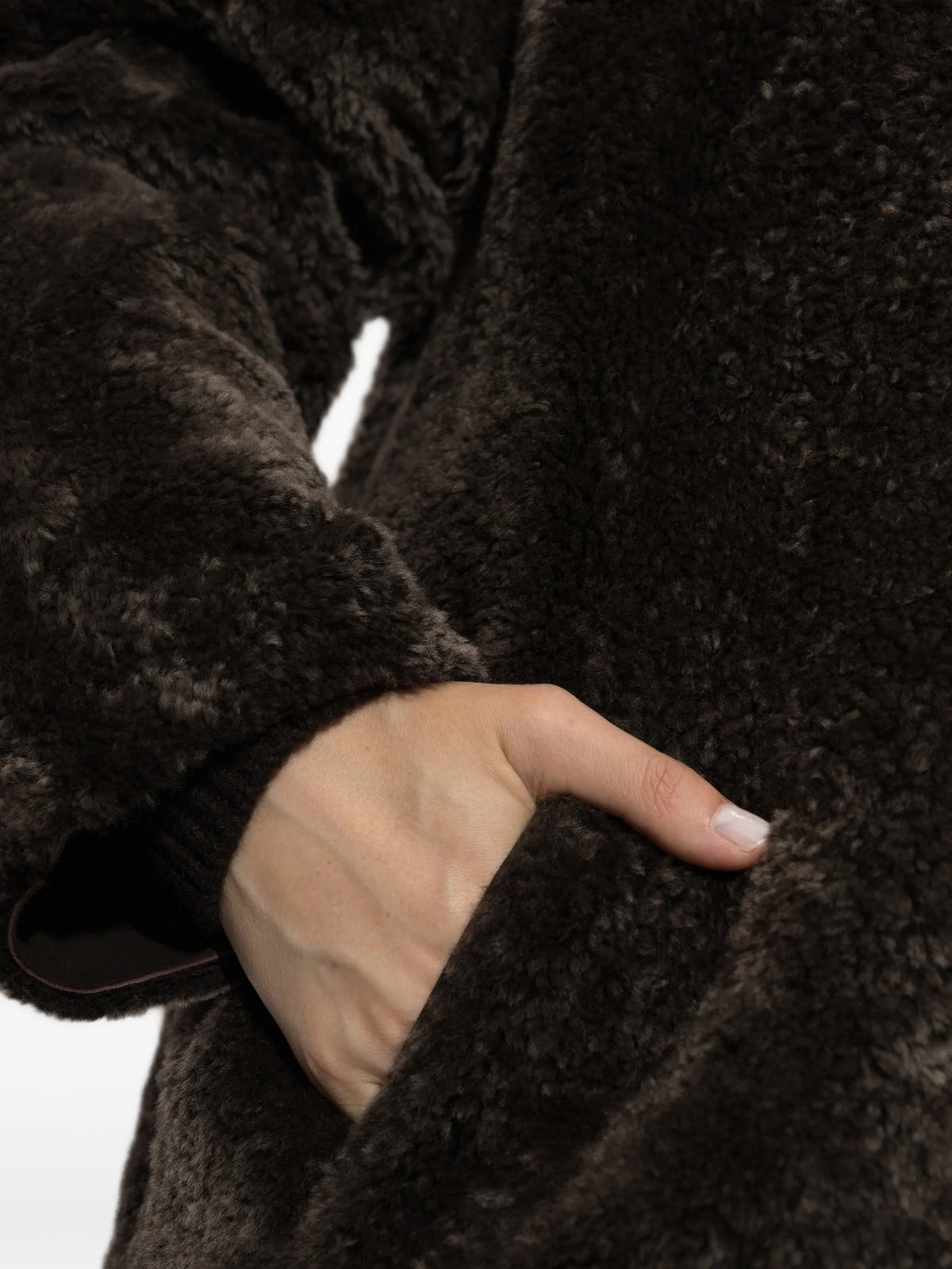 Ines reversible shearling coat