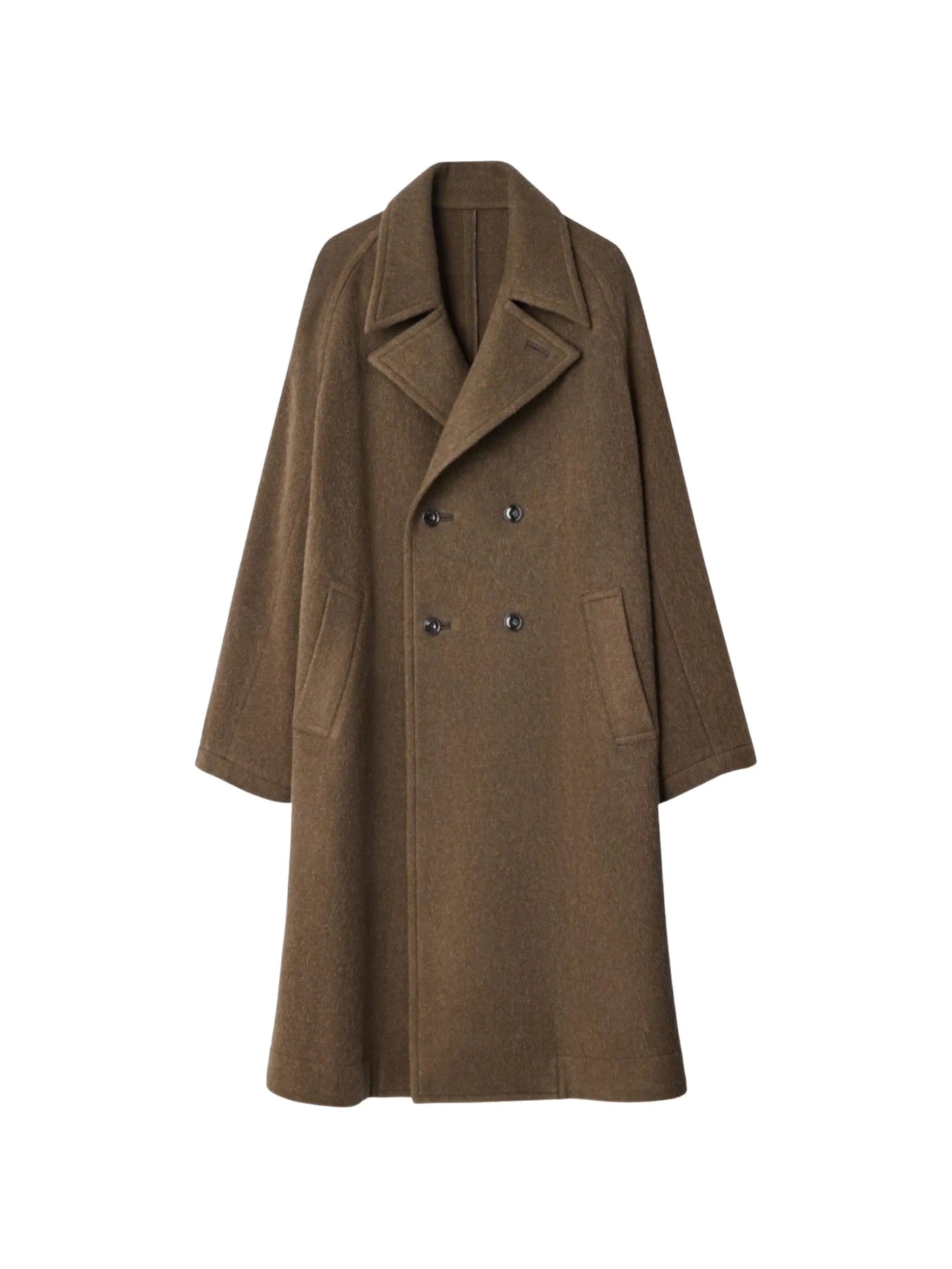 double-breasted oversized coat