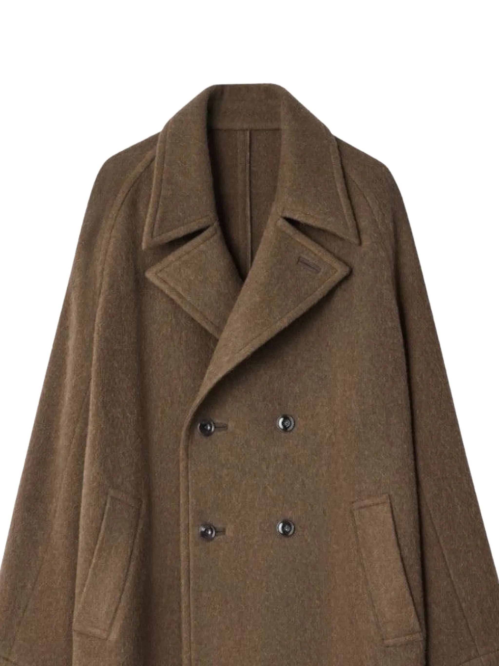 double-breasted oversized coat