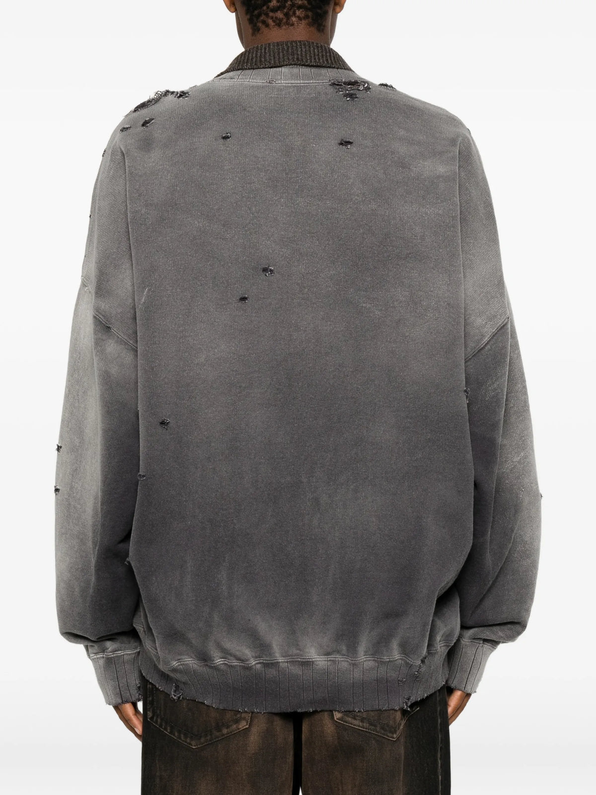 sweatshirt combined knit sweater