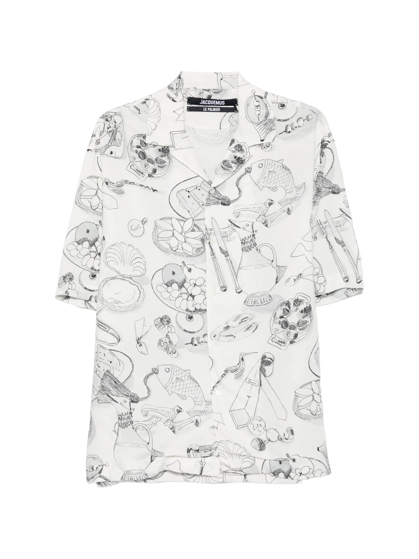illustrative-print short-sleeve shirt