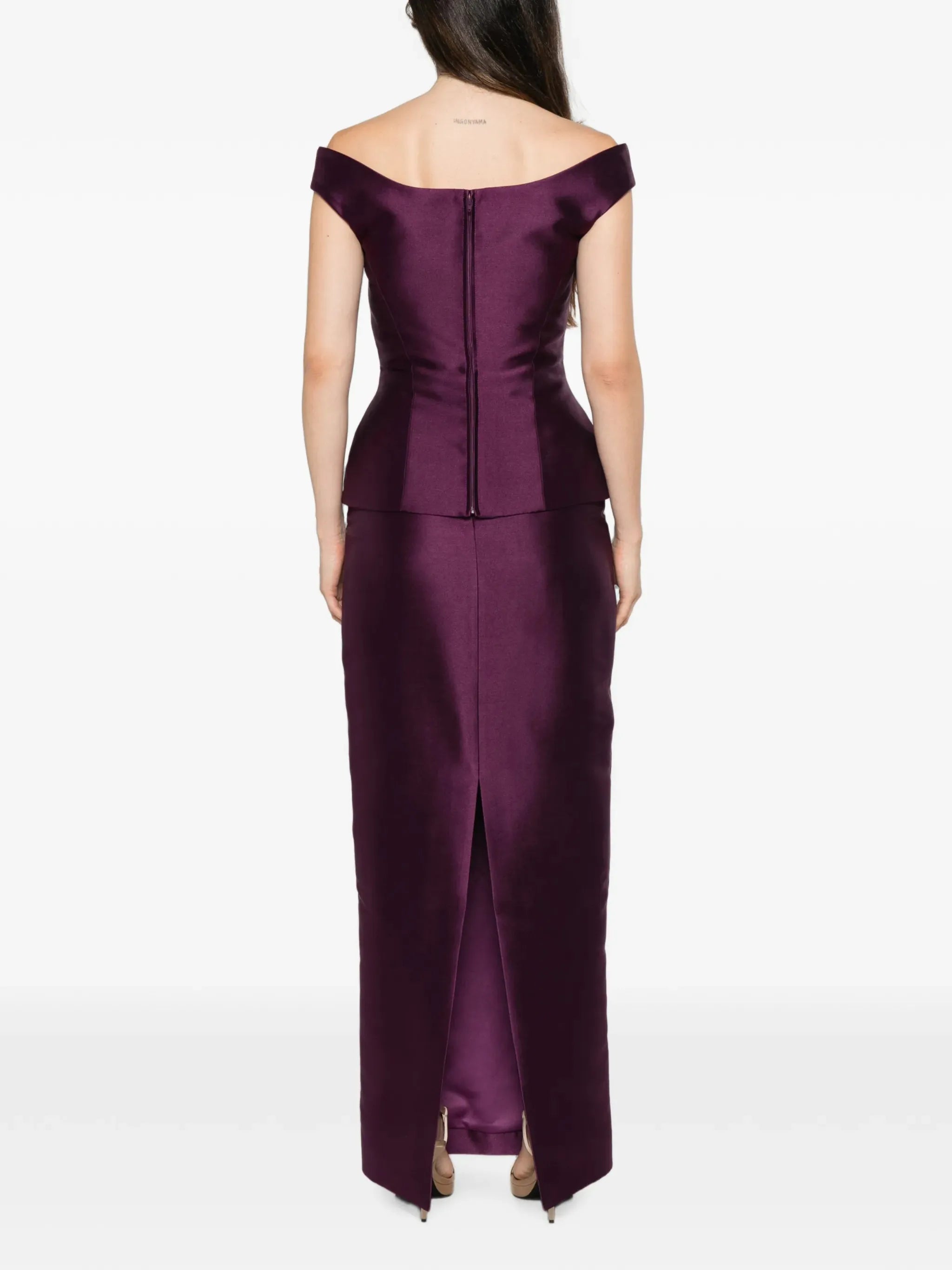 the Pieta maxi dress in damson