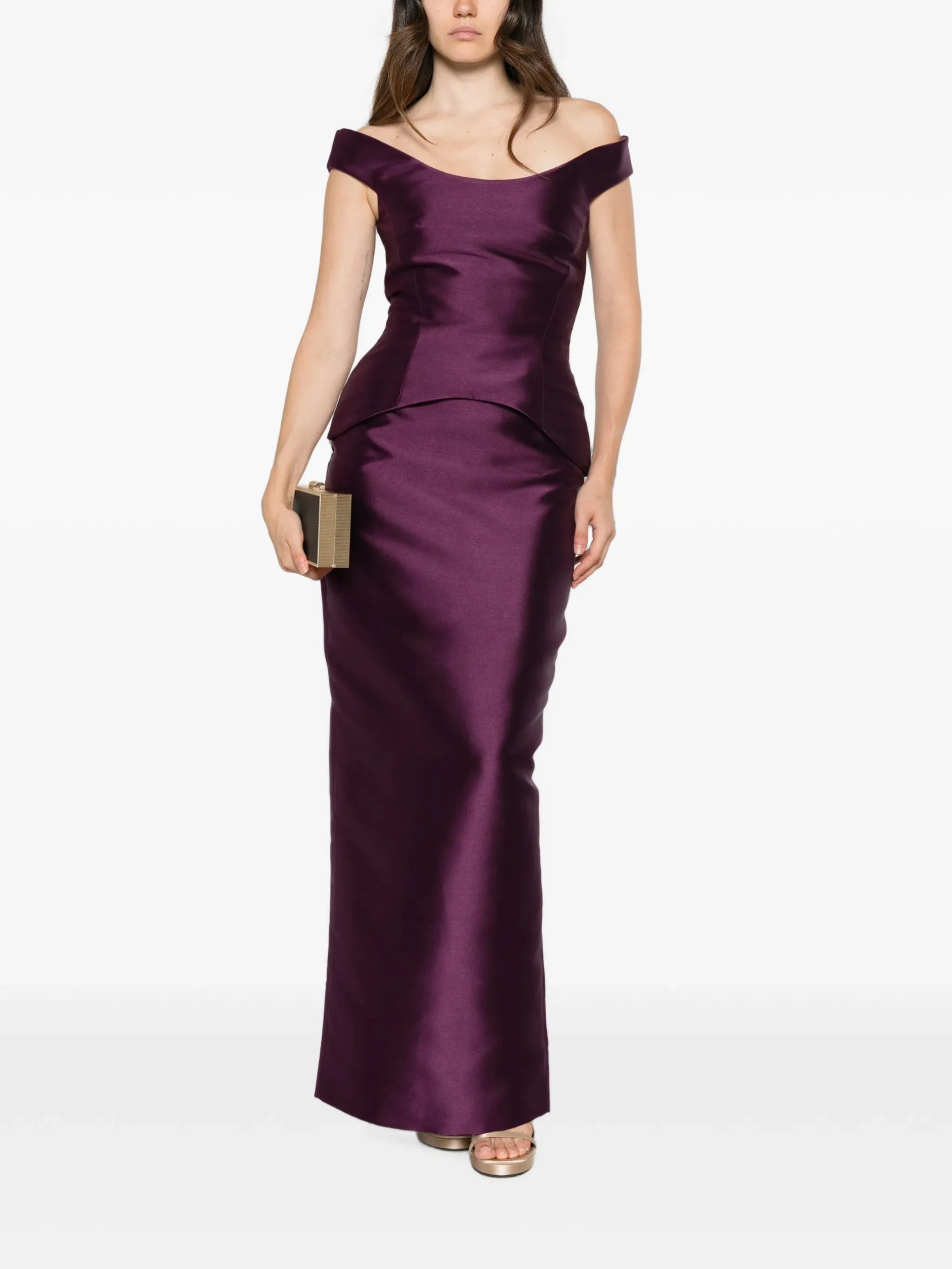 the Pieta maxi dress in damson