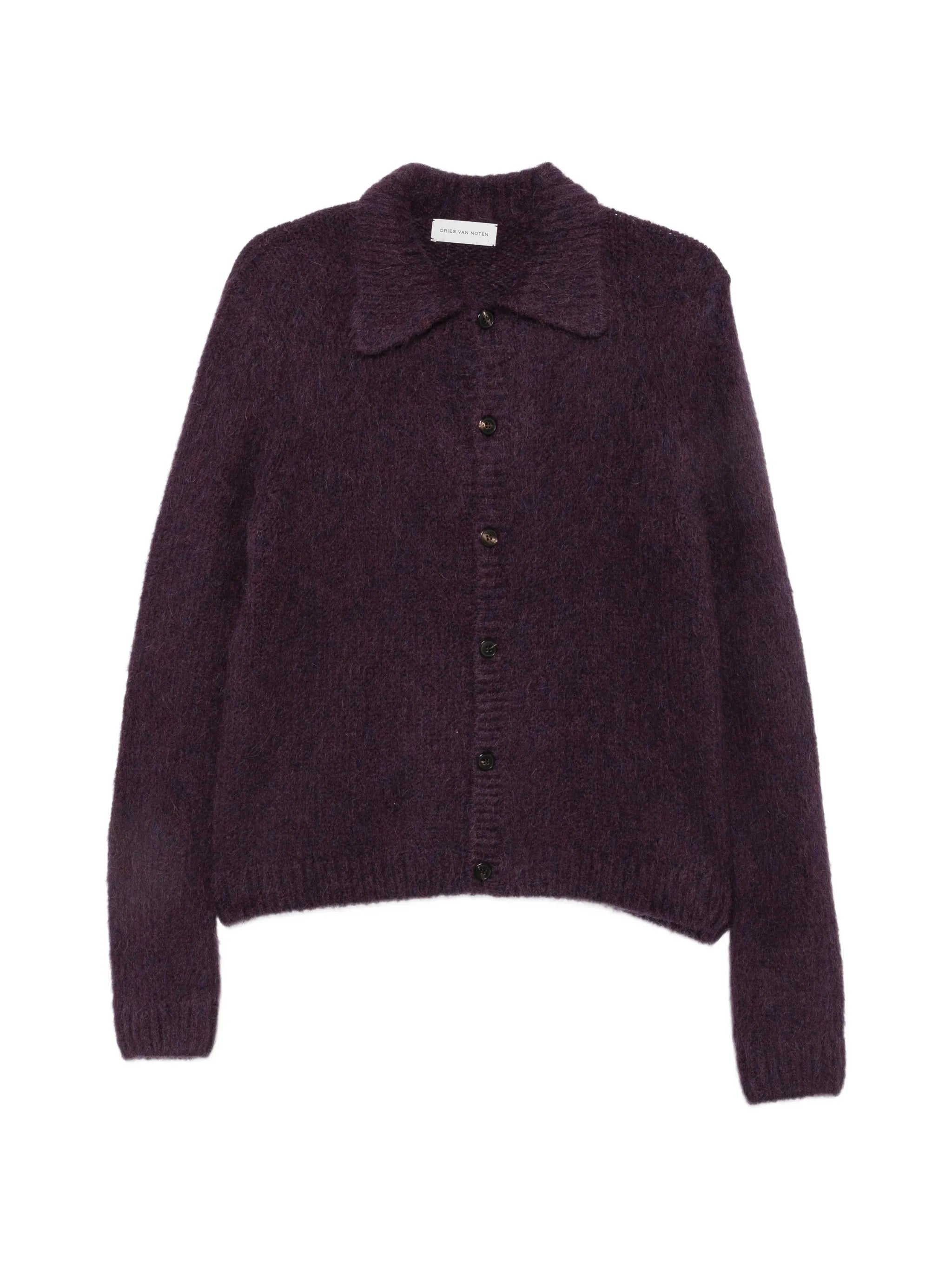 alpaca button-up cardigan