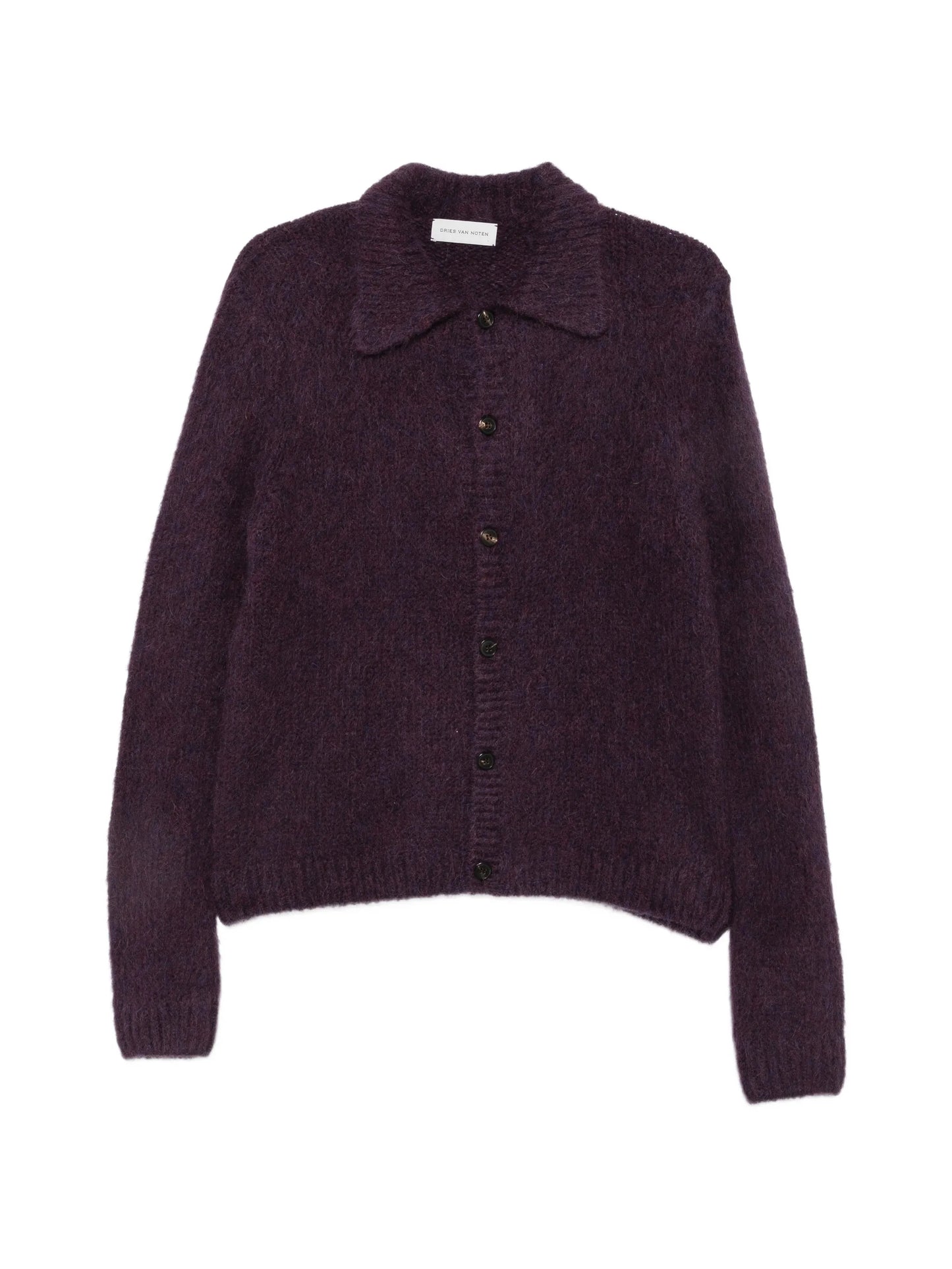 alpaca button-up cardigan
