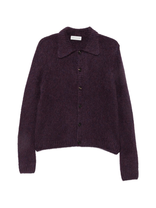 alpaca button-up cardigan
