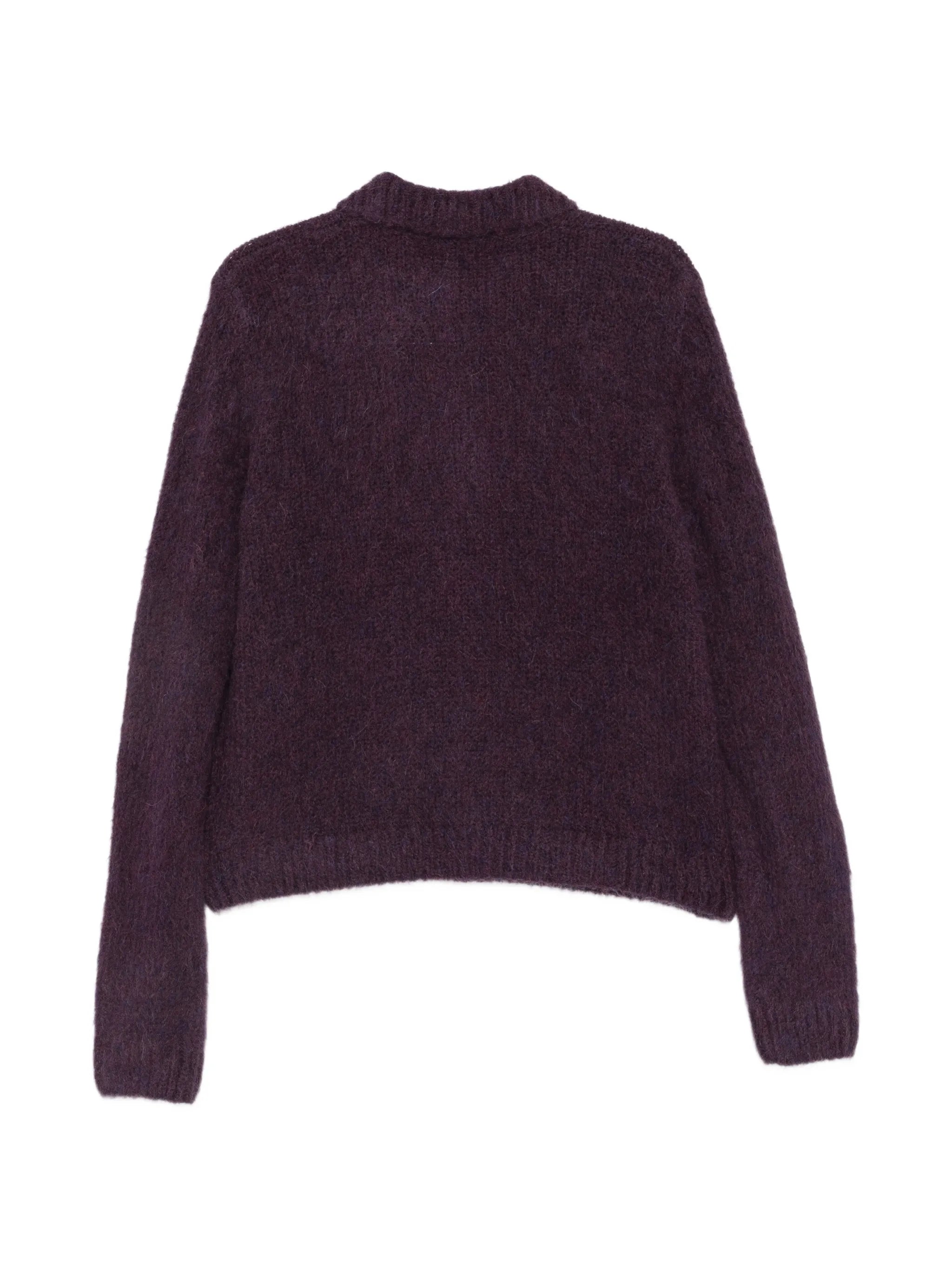 alpaca button-up cardigan