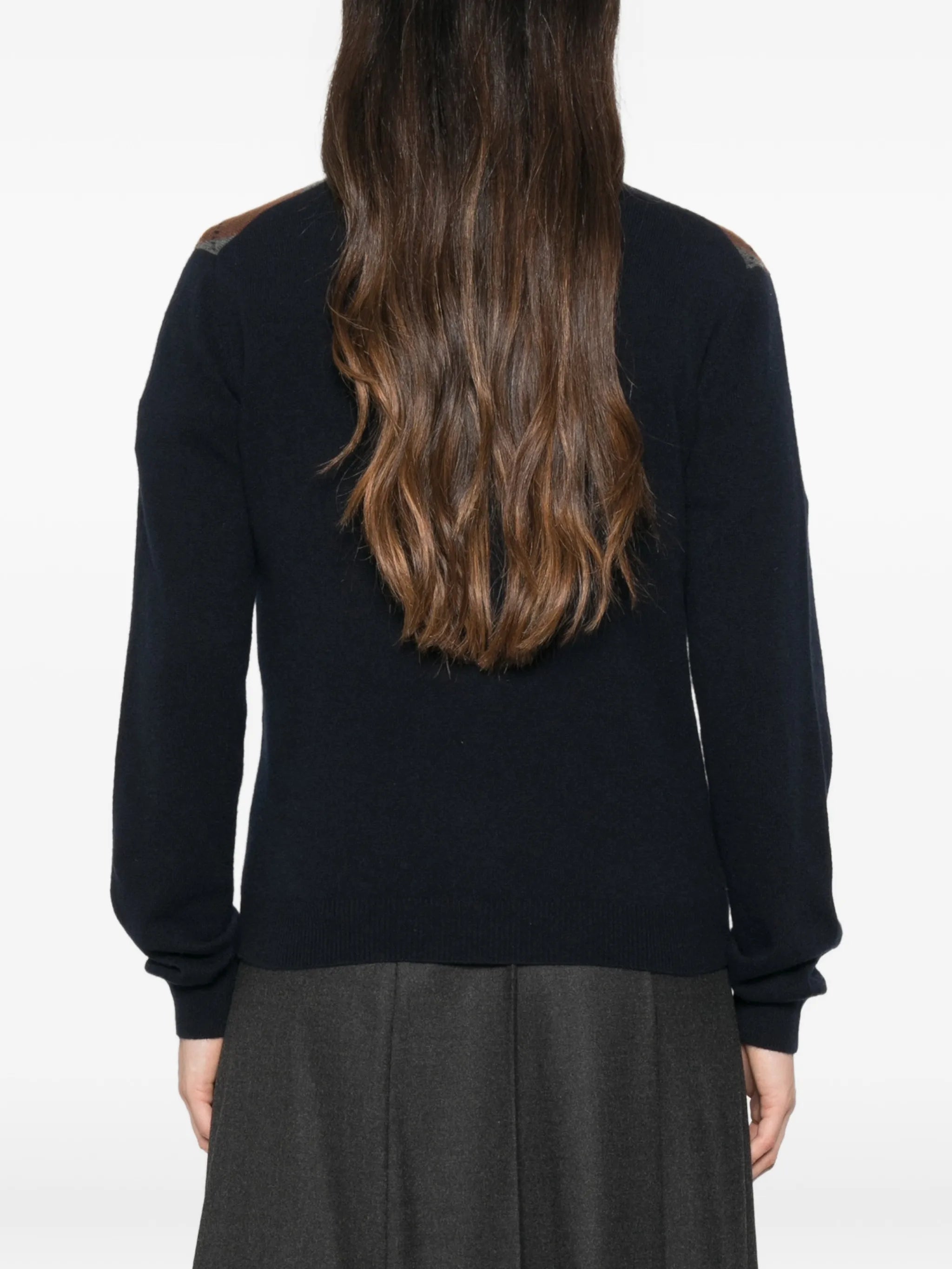 argyle cashmere cardigan