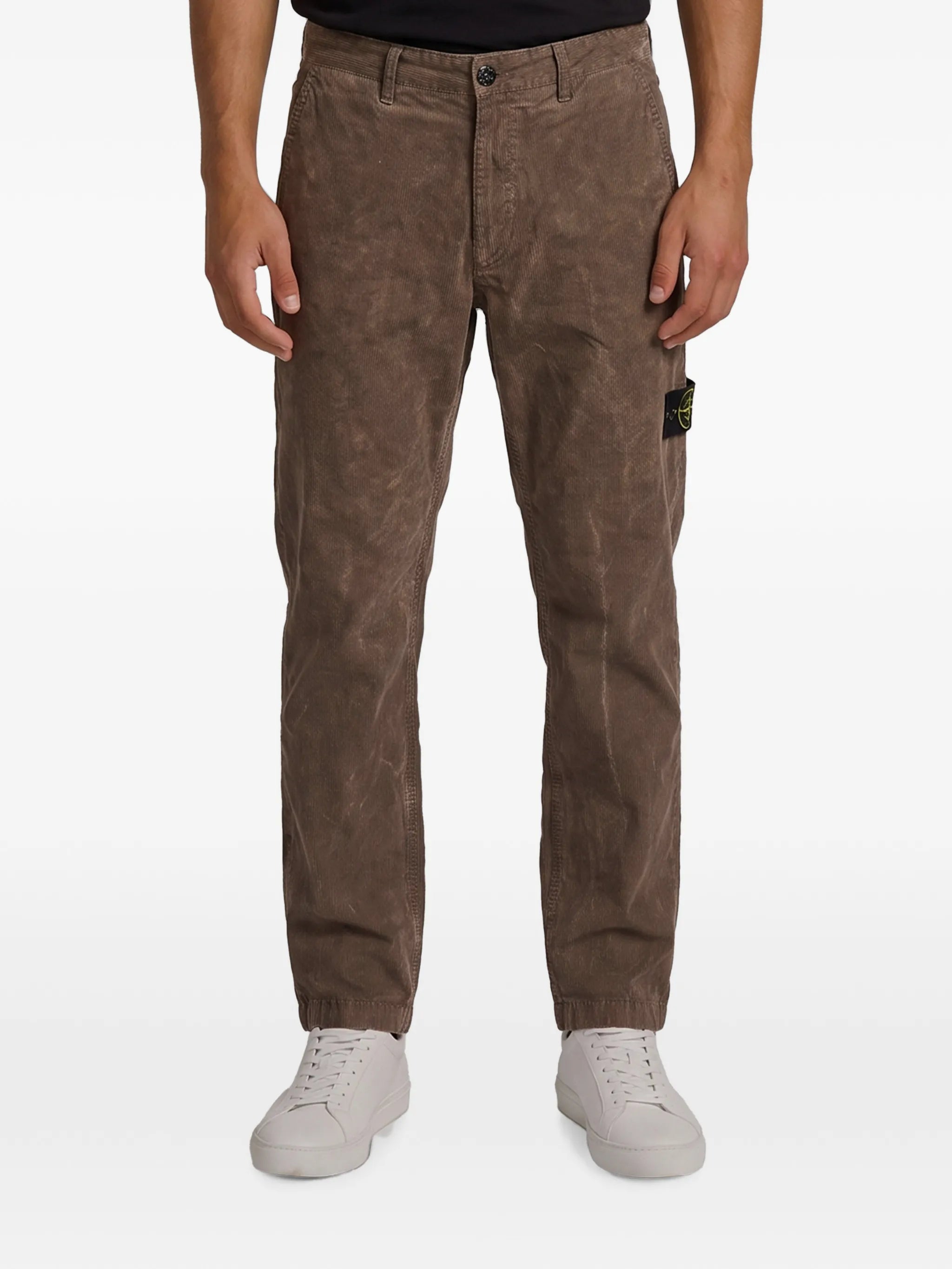 Terra-effect corduroy trousers