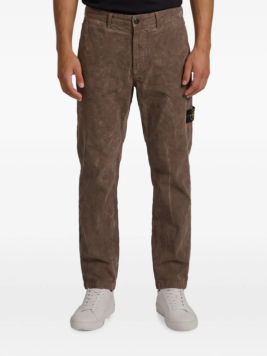 Terra-effect corduroy trousers