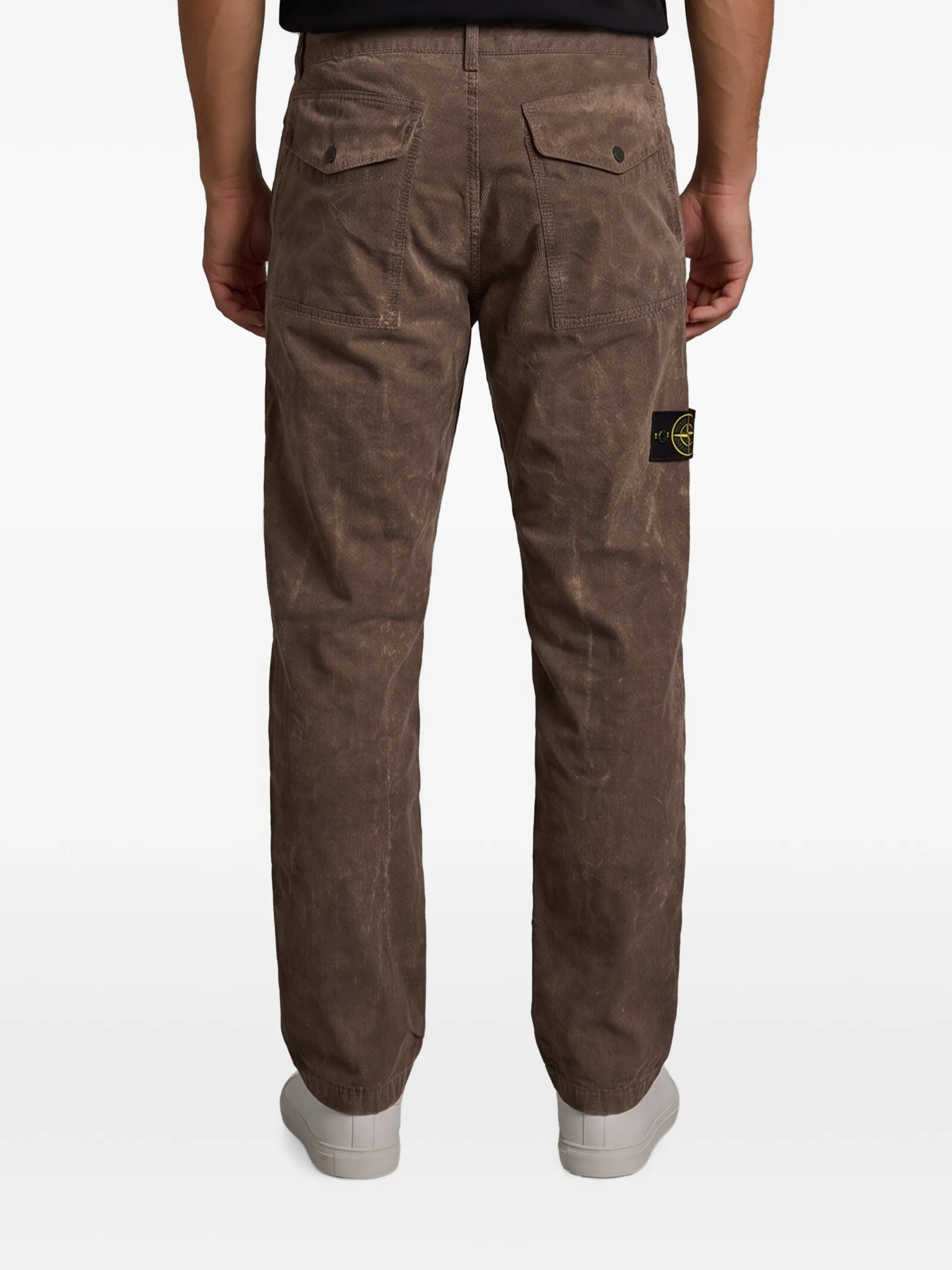 Terra-effect corduroy trousers