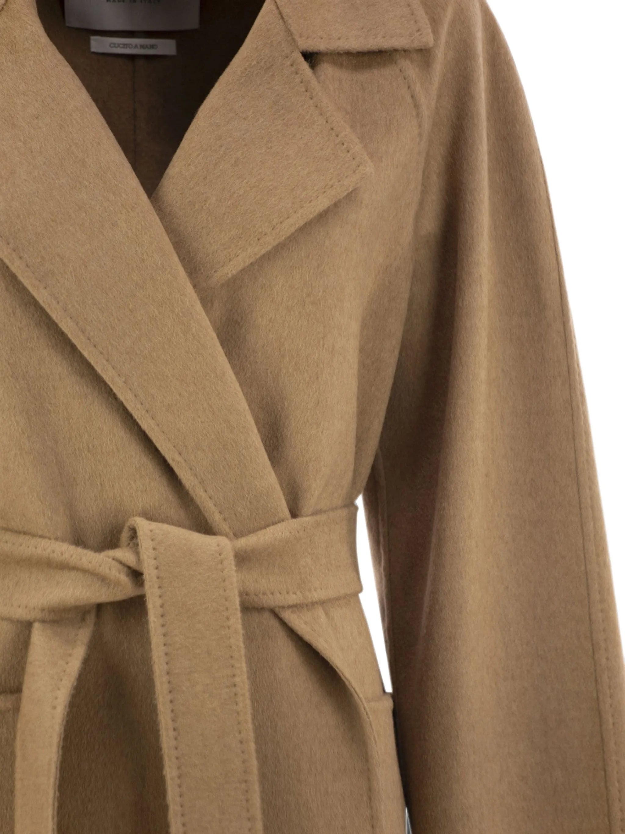 long camel robe coat