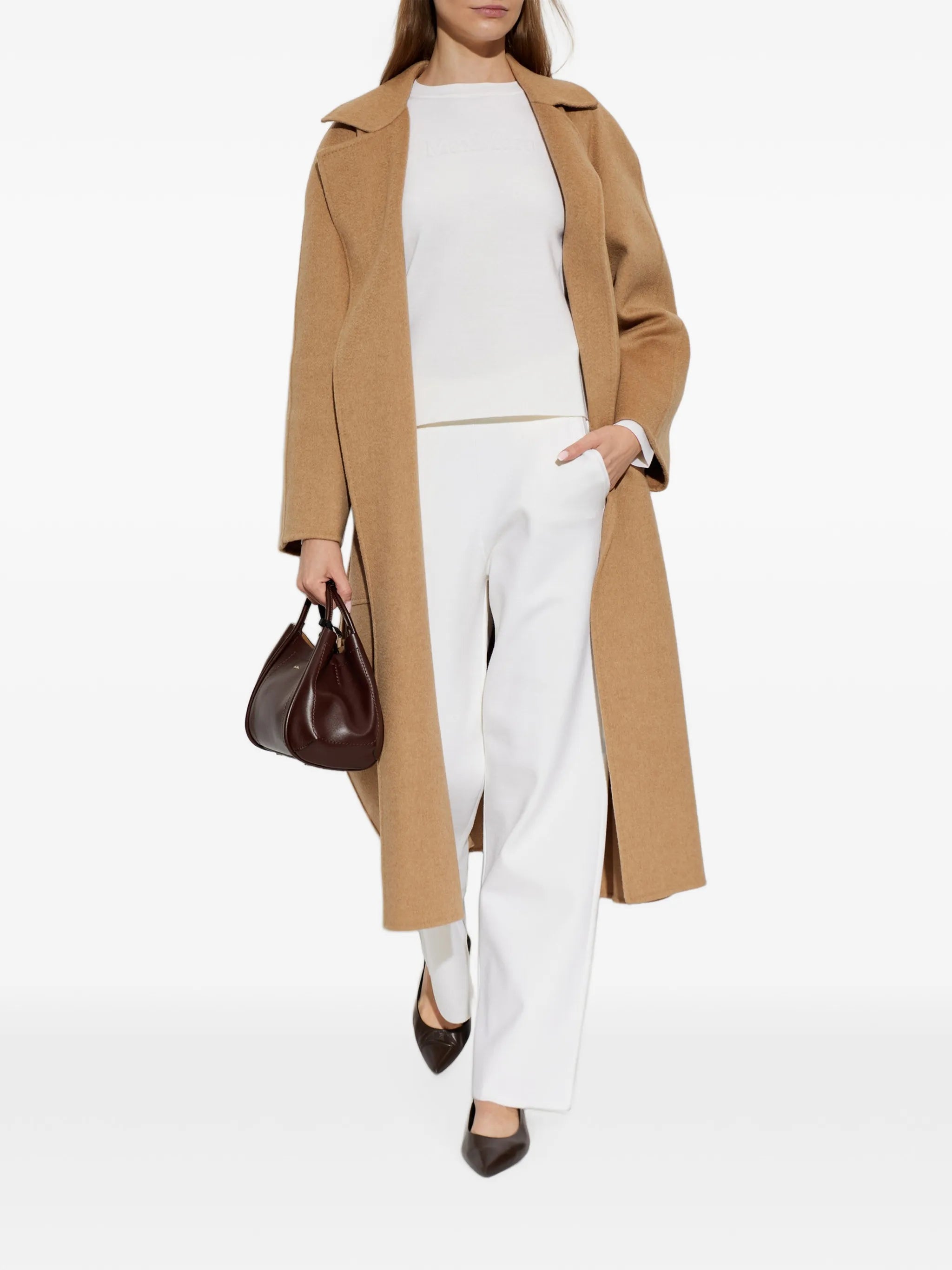 long camel robe coat