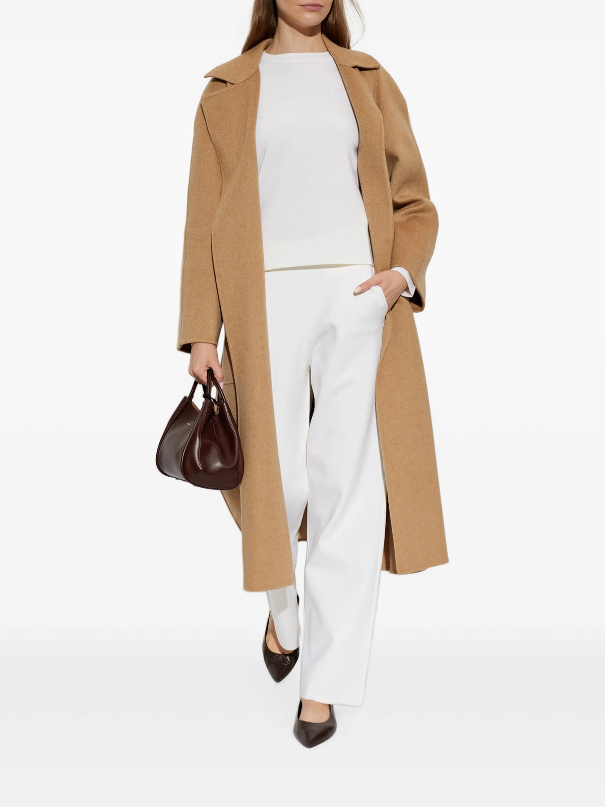 long camel robe coat