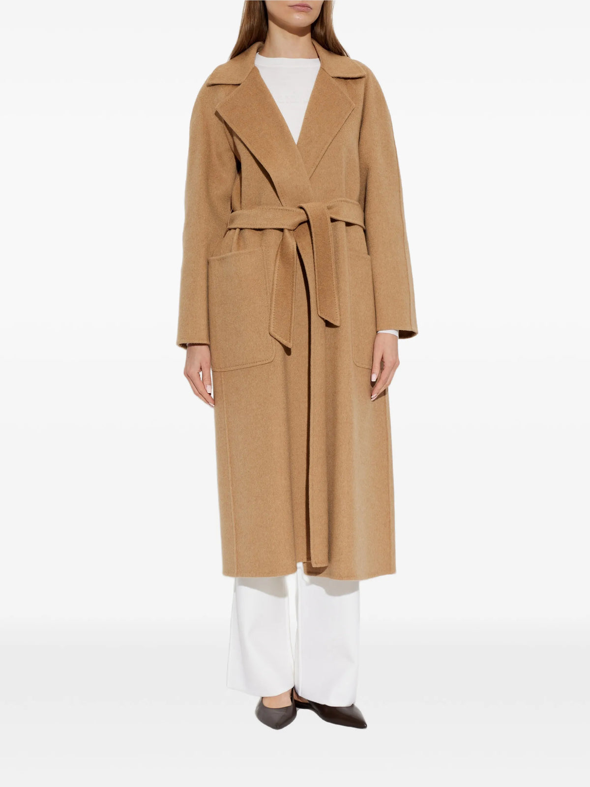 long camel robe coat