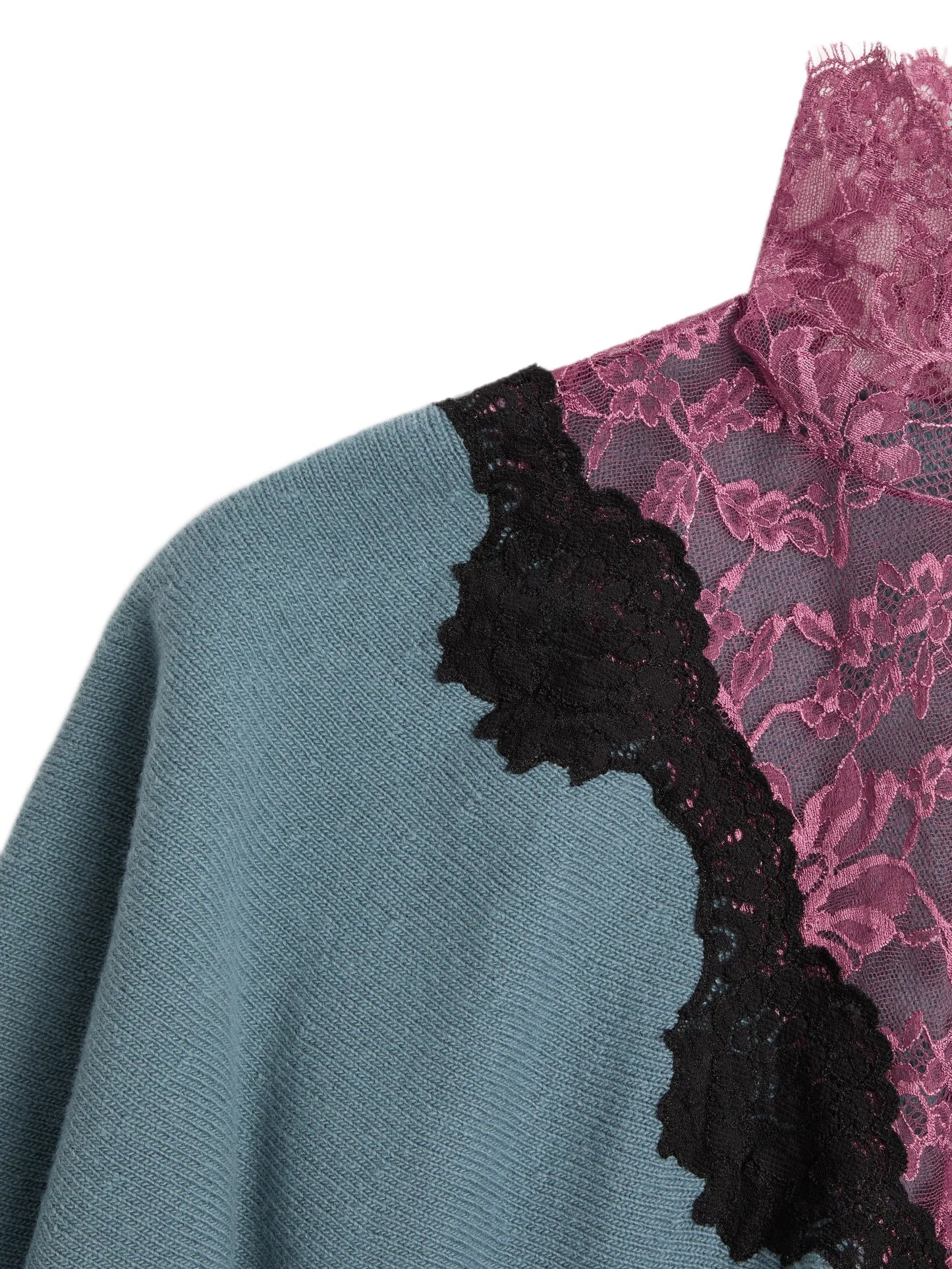 wool jumper with lace