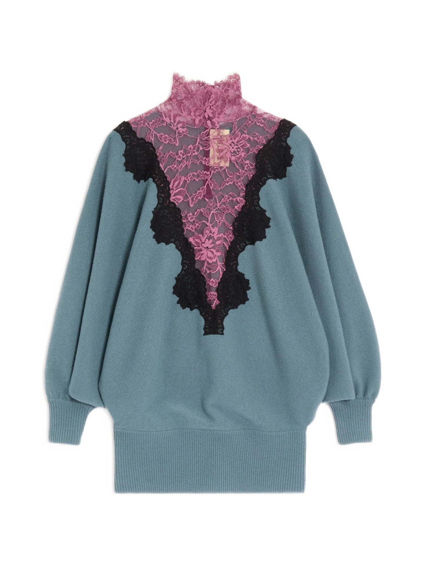 wool jumper with lace