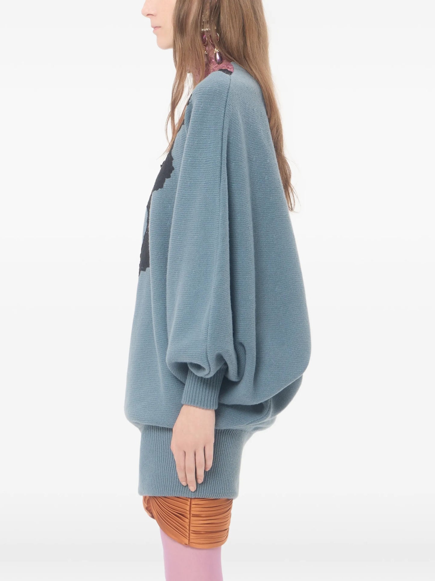 wool jumper with lace