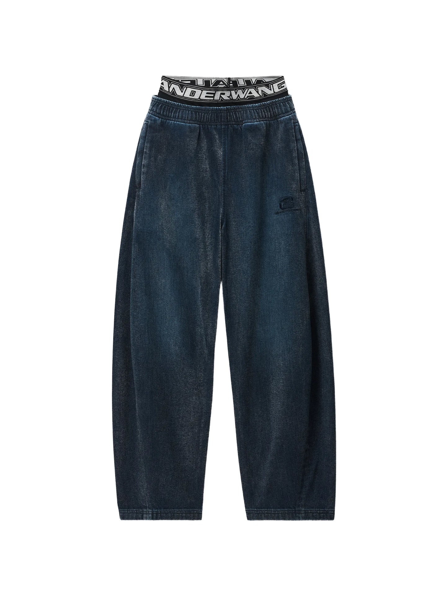 pre-styled brushed denim sweatpants