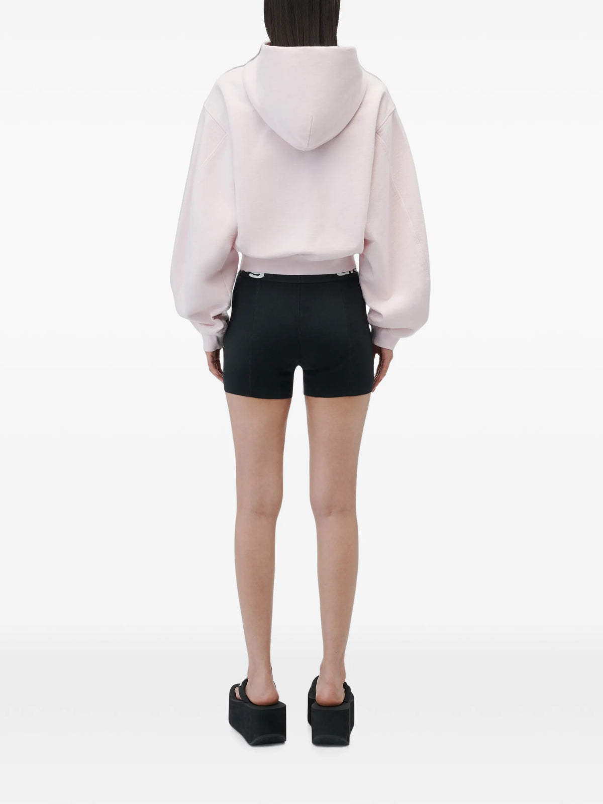 zip-up hoodie w/ logo print