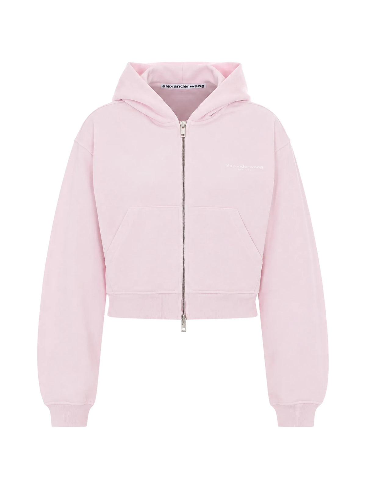 logo print zip-up hoodie