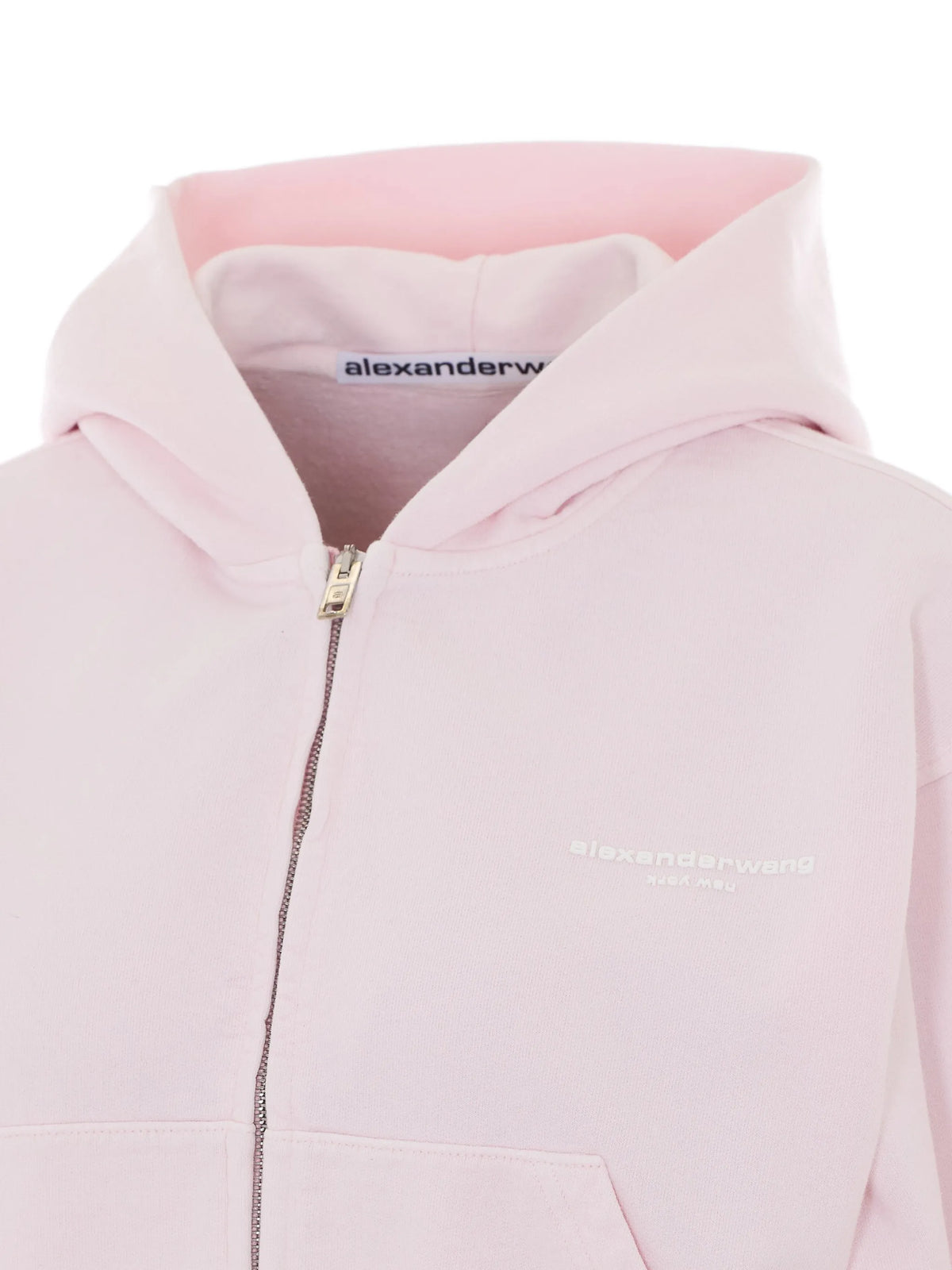 logo print zip-up hoodie