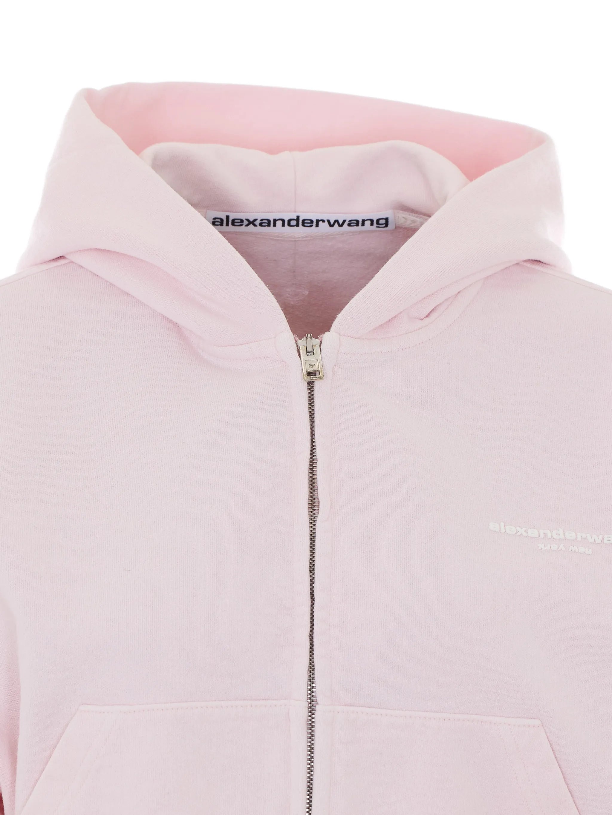 logo print zip-up hoodie