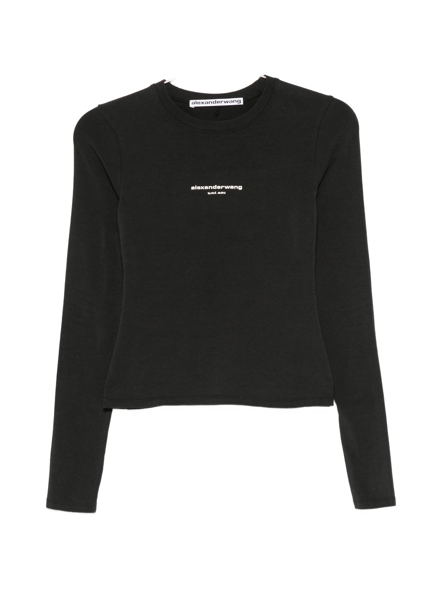 layered-detail ribbed-knit top