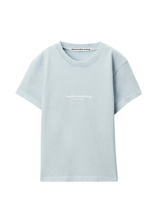 logo-print shrunken short-sleeve T-shirt