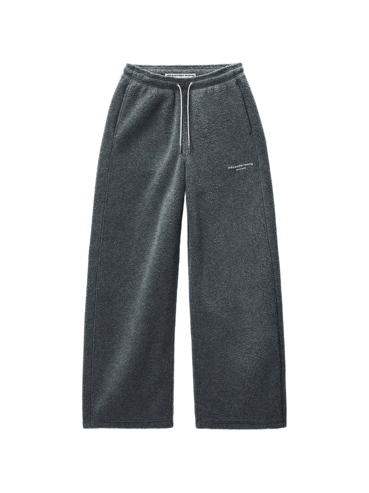 mid-rise track pant w/ rhinestone drawcord