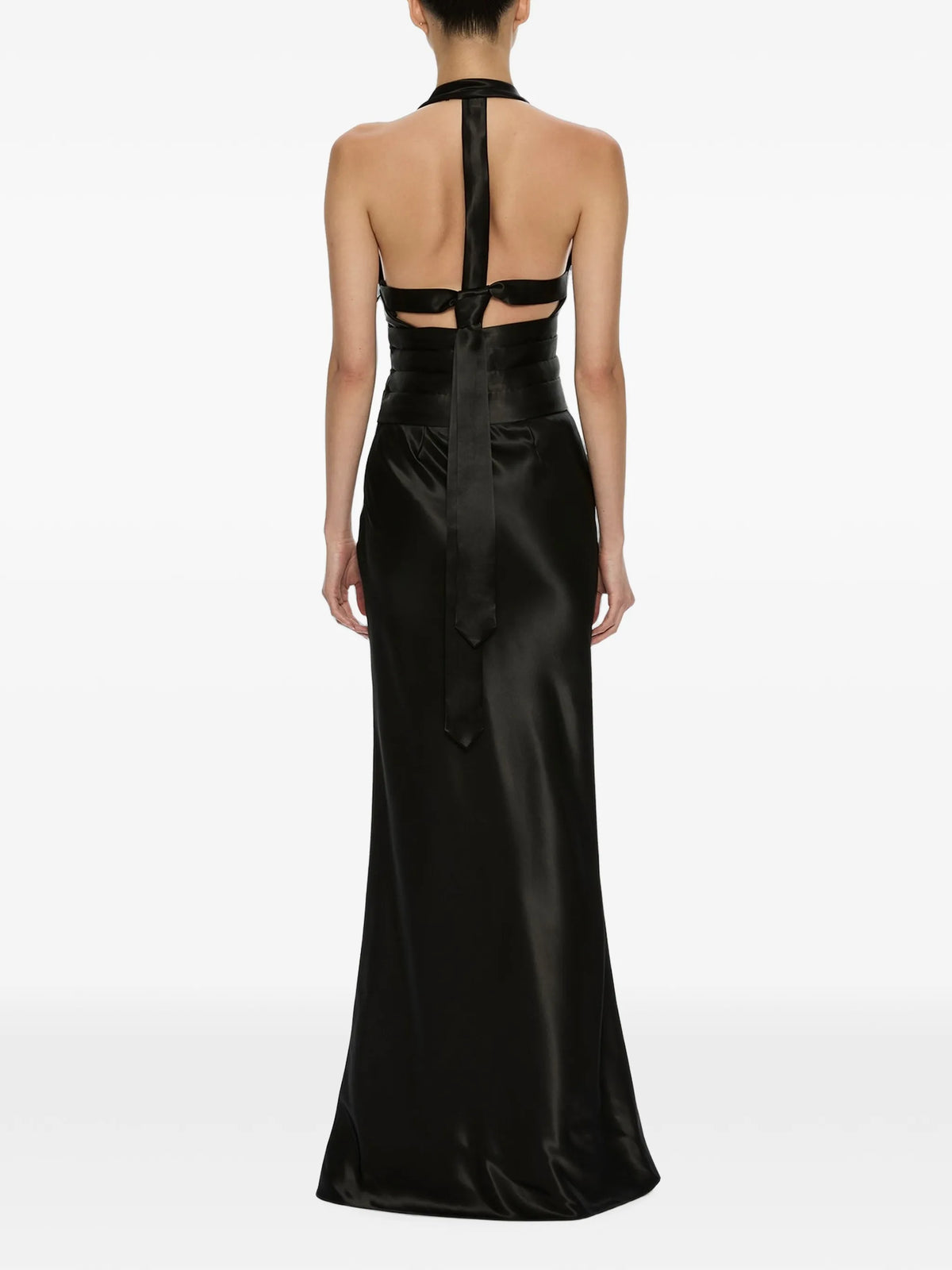 Reyer tie-fastening gown maxi dress